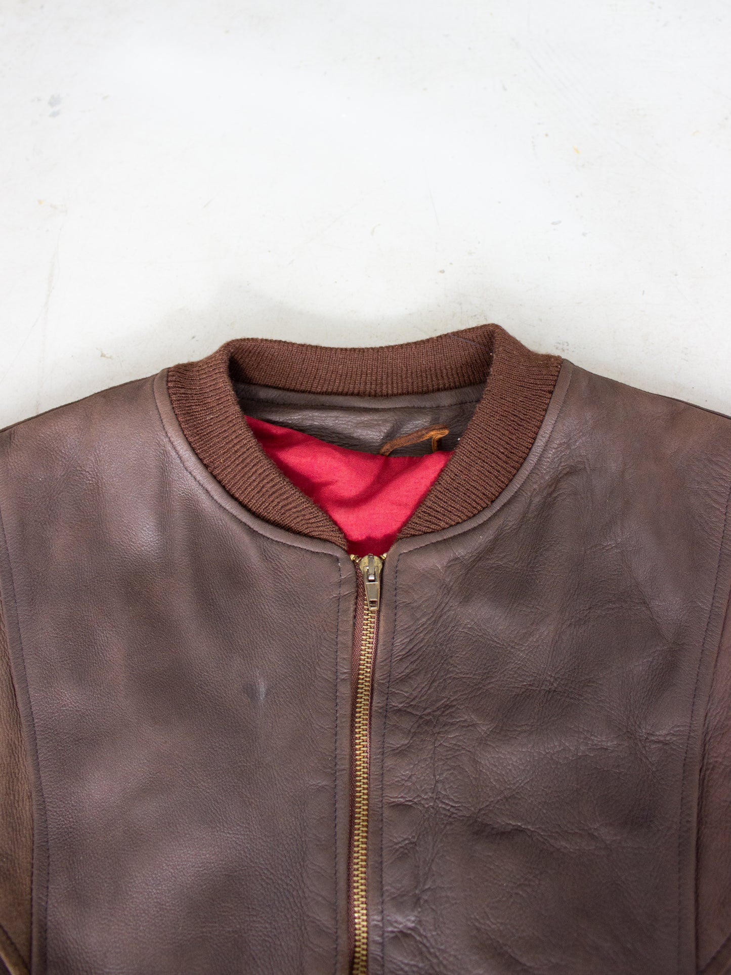 1990's 8 Ball Michael Hoban Style Leather Bomber Jacket Men's Medium