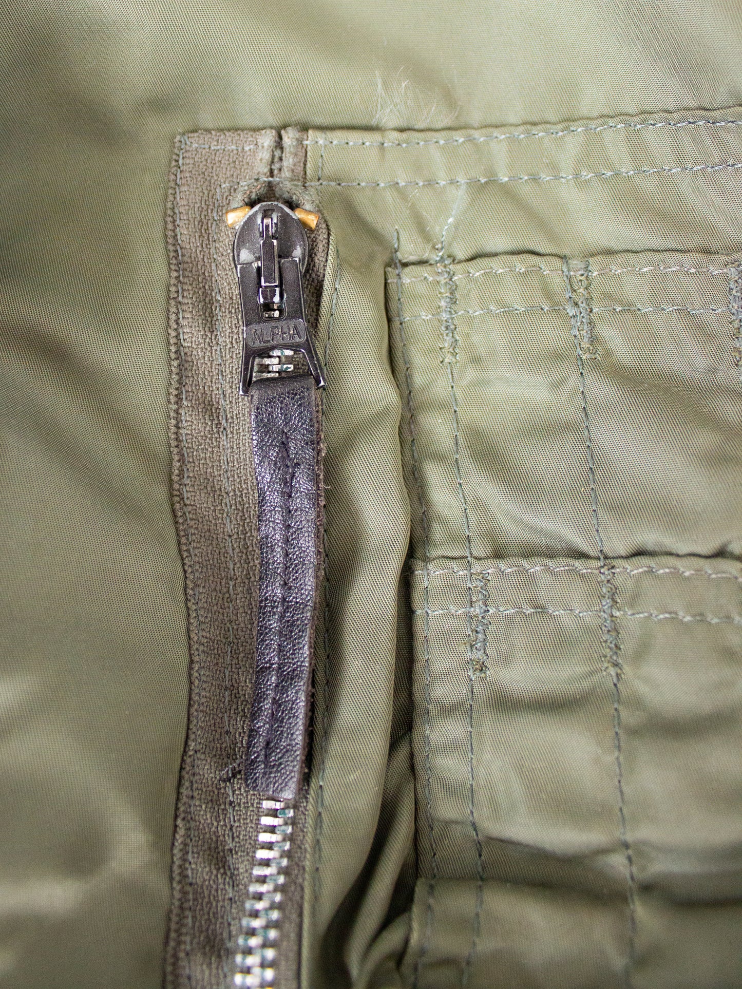 1970's USA Military N-2B Flying Man's Heavy Jacket By Alpha Industries Made in USA Size Small Medium