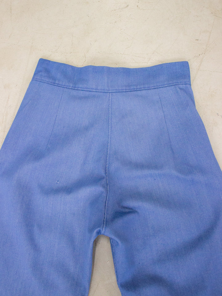 1930's-1940's Side Button Denim Jean Trousers (Size 26)