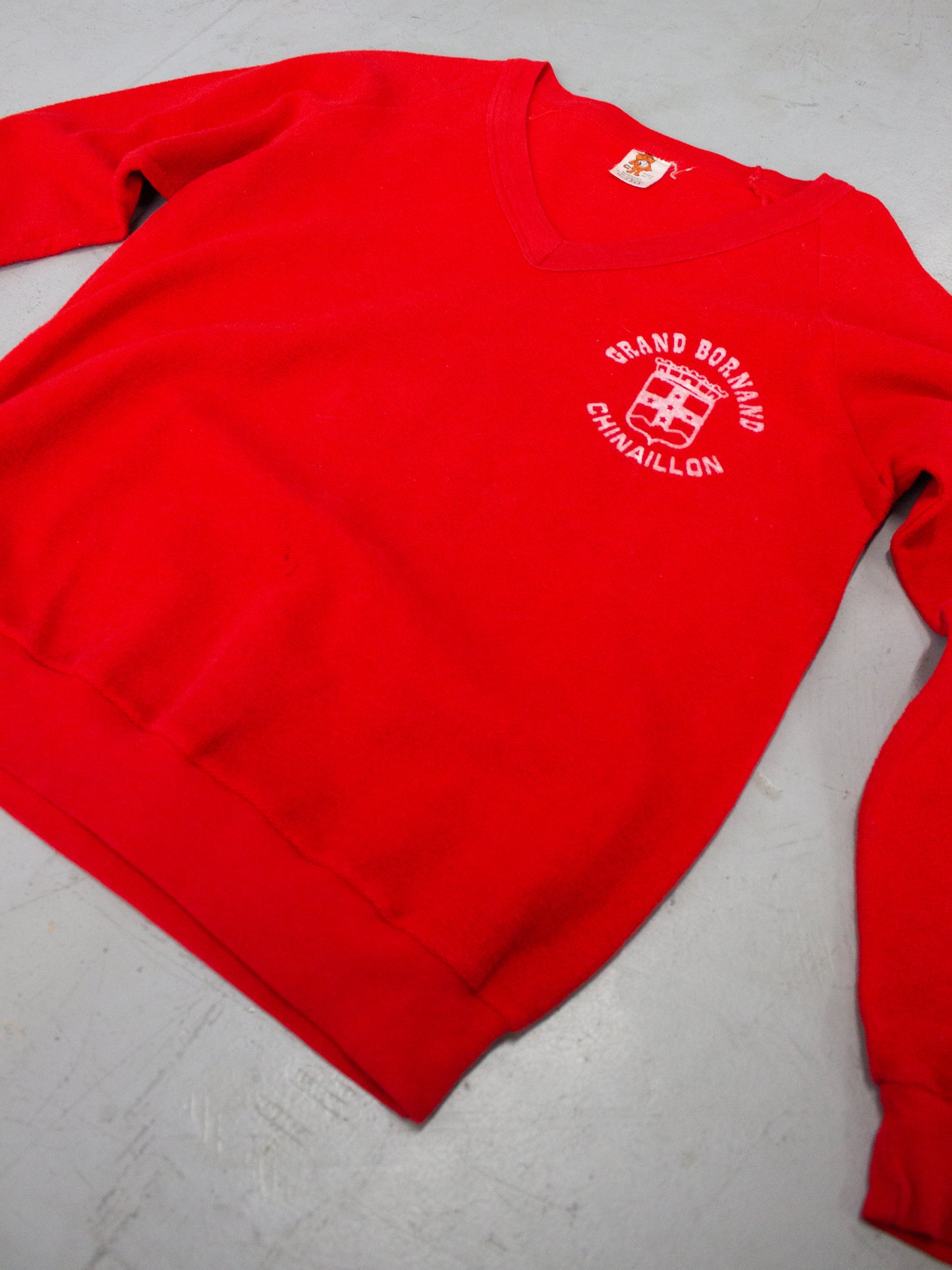 1950's Grand Bornand Chinaillon Made In France Cotton Crewneck (Small-Medium)