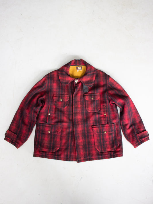 1950's Woolrich Red Buffalo Plaid Hunting Jacket Style 503 (X Large)