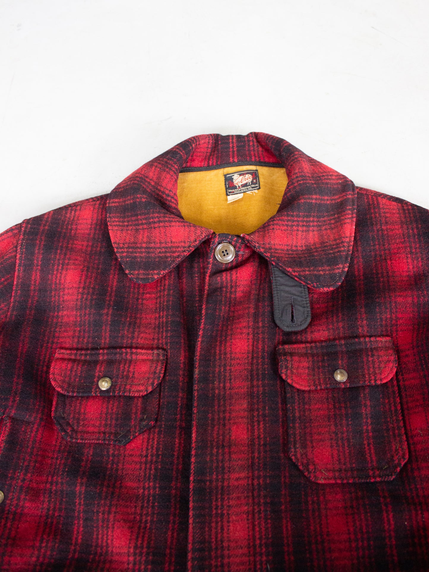 1950's Woolrich Red Buffalo Plaid Hunting Jacket Style 503 (X Large)