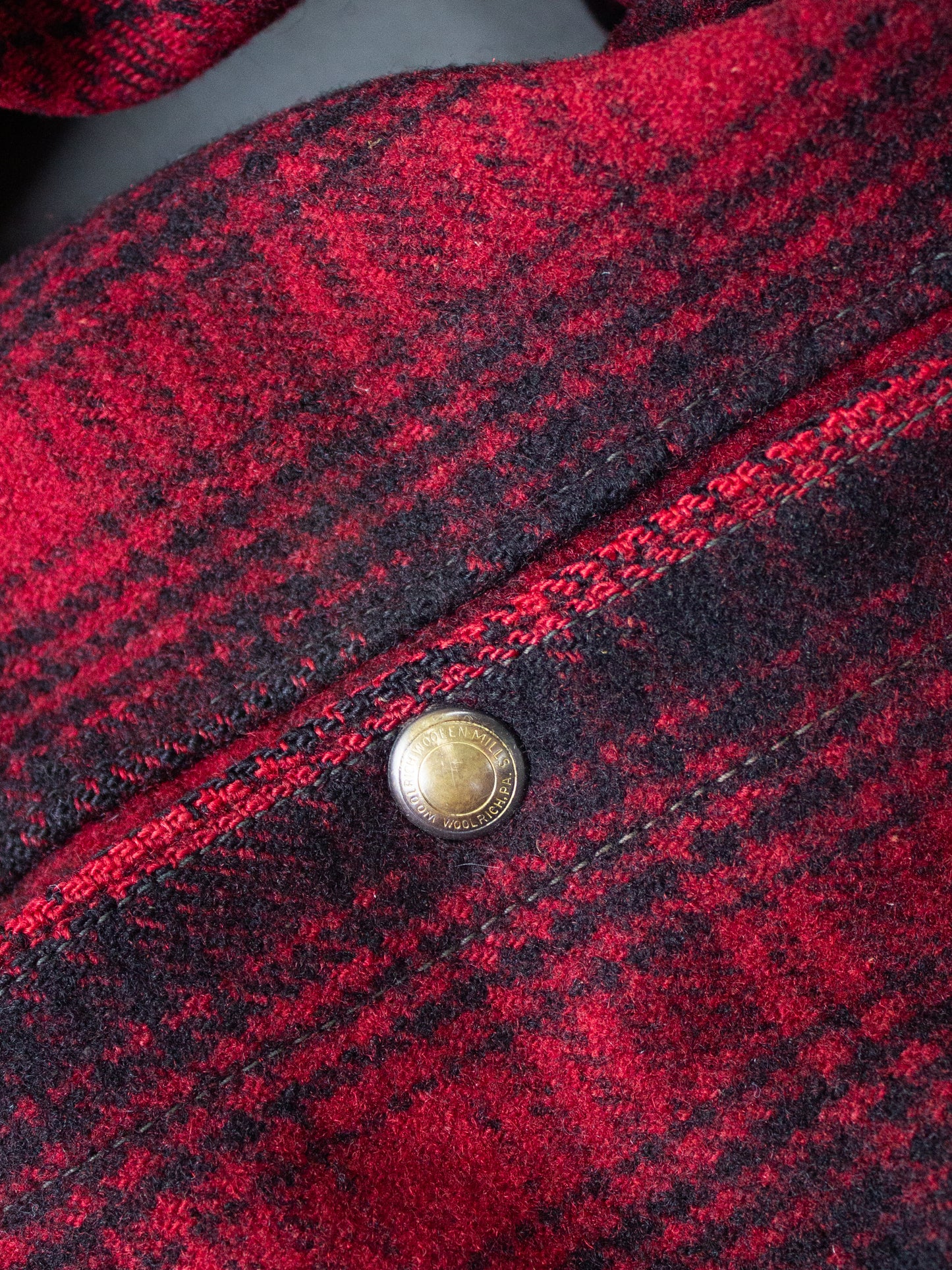 1950's Woolrich Red Buffalo Plaid Hunting Jacket Style 503 (X Large)