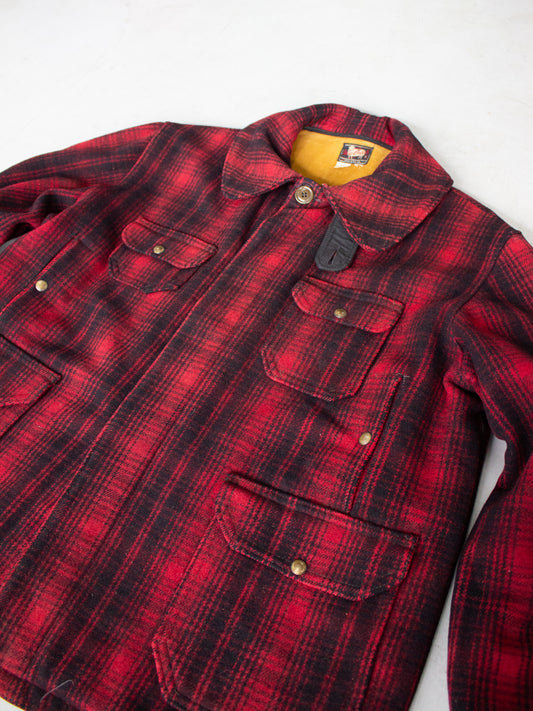 1950's Woolrich Red Buffalo Plaid Hunting Jacket Style 503 (X Large)
