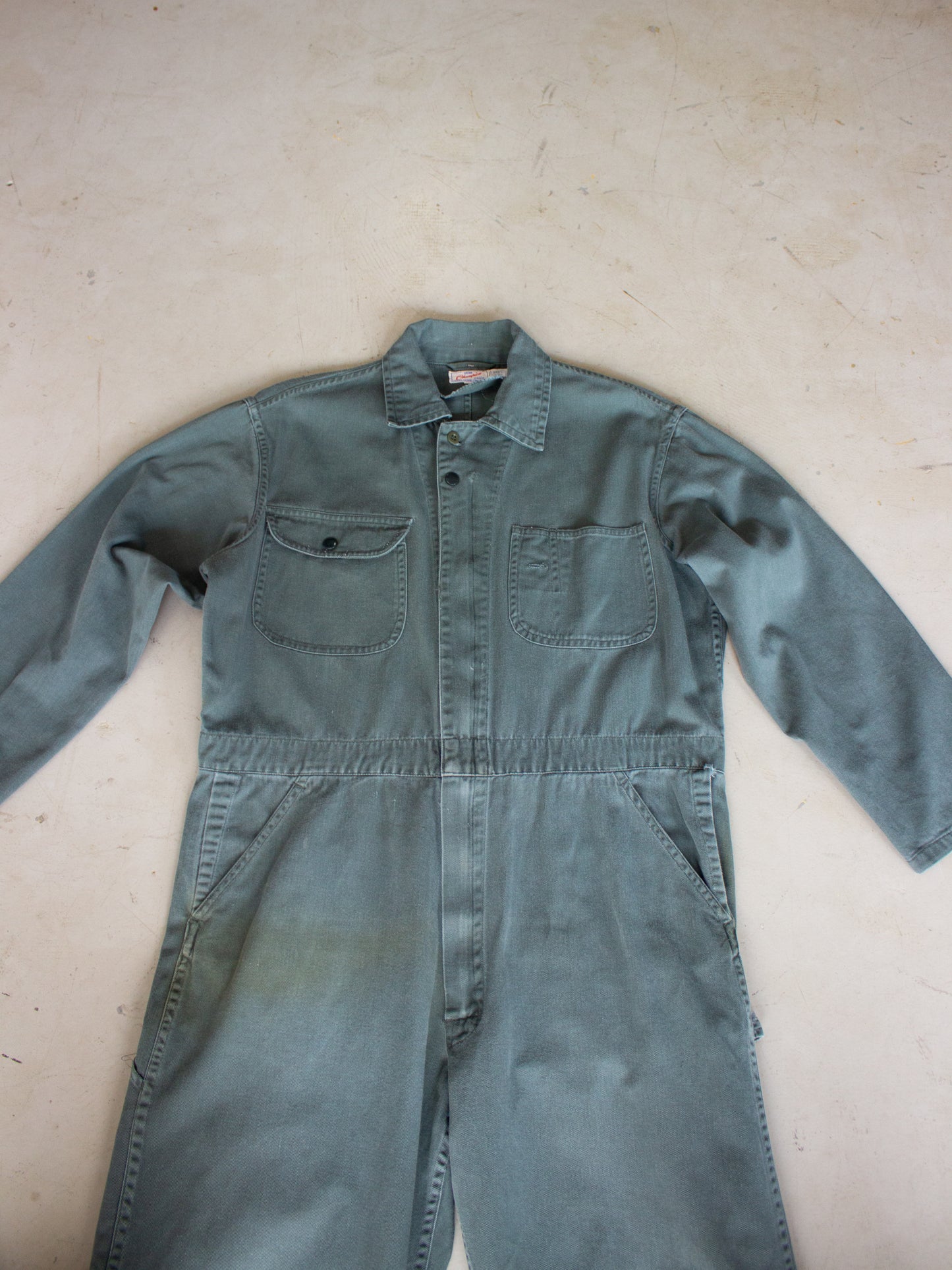 1960's - 1970's Champion Green Cotton Coveralls (Large)