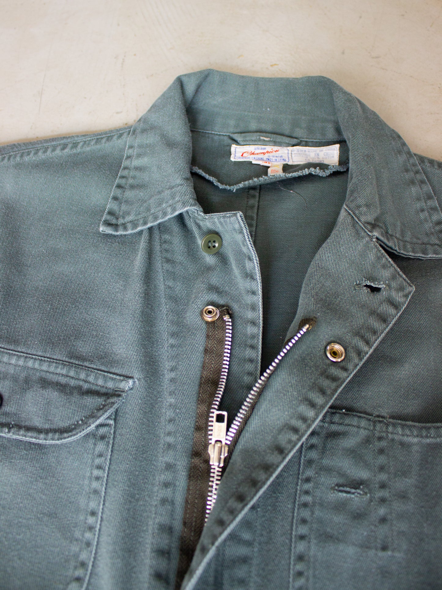 1960's - 1970's Champion Green Cotton Coveralls (Large)