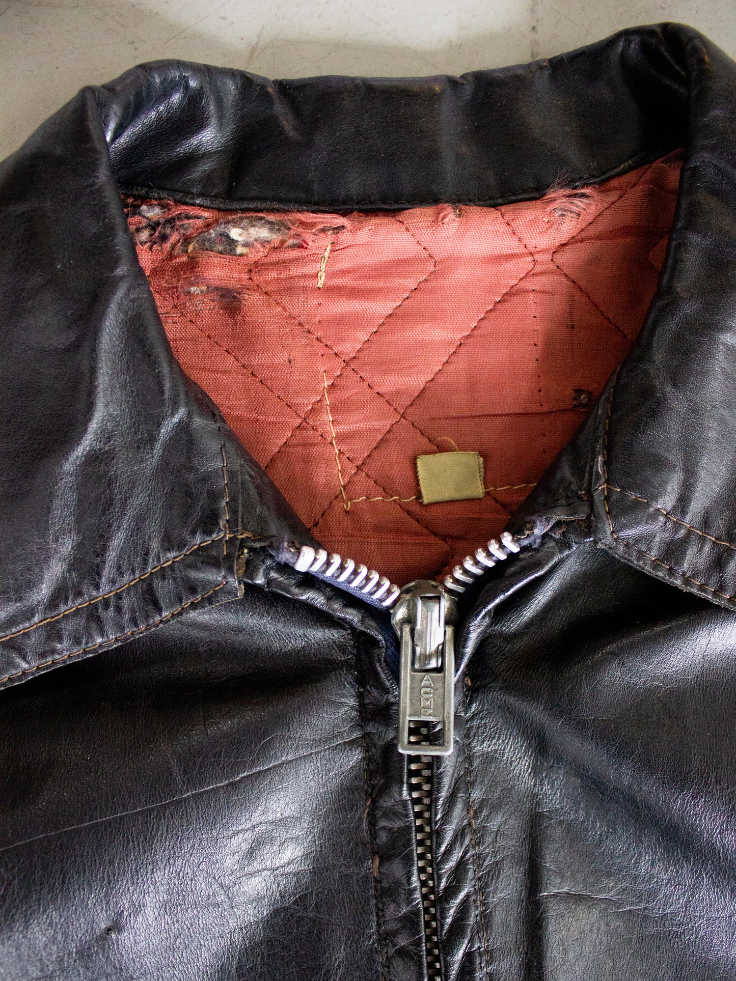 1960's Black Leather Jacket (Medium-Large)