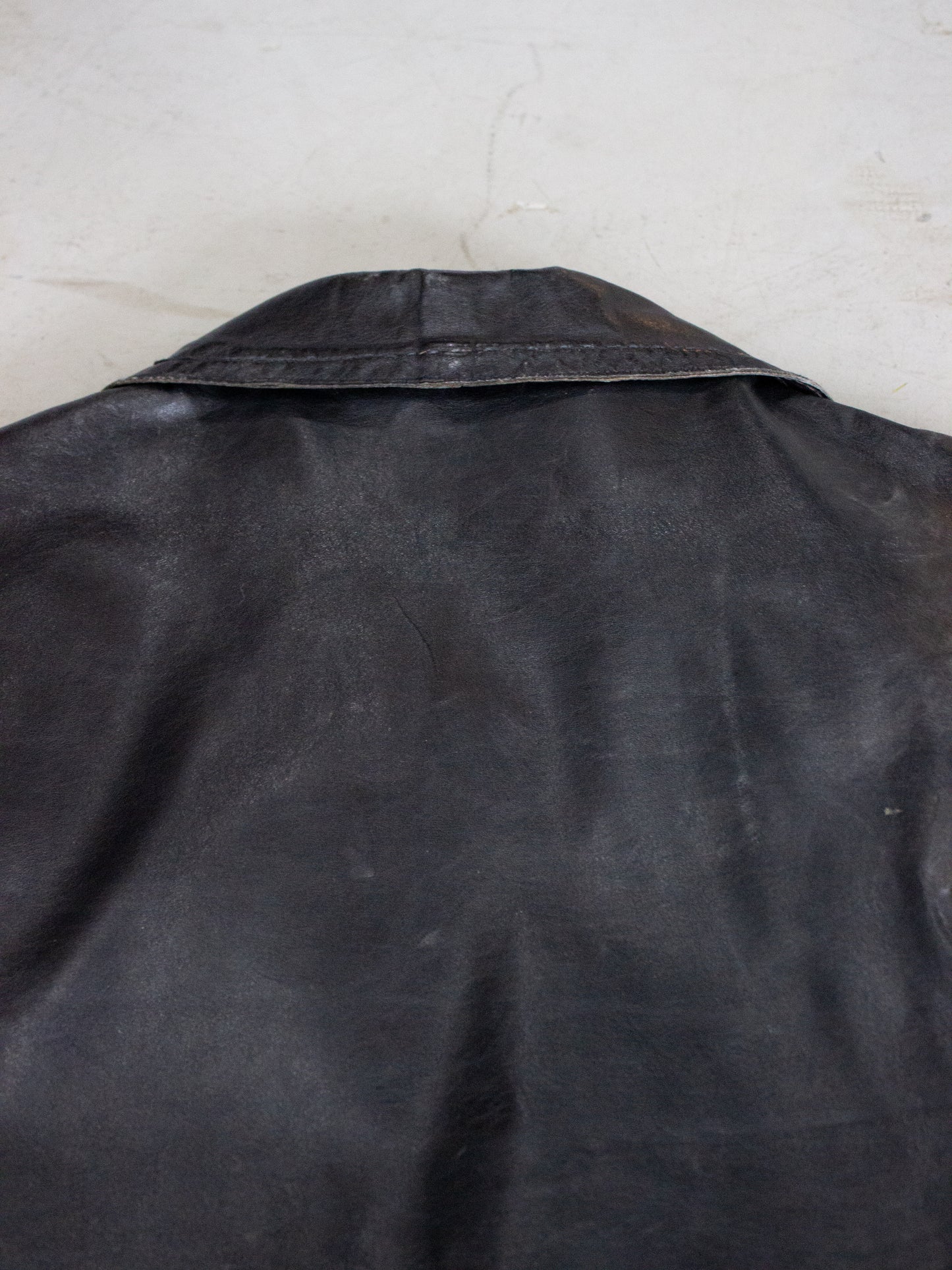 1960's Black Leather Jacket (Medium-Large)