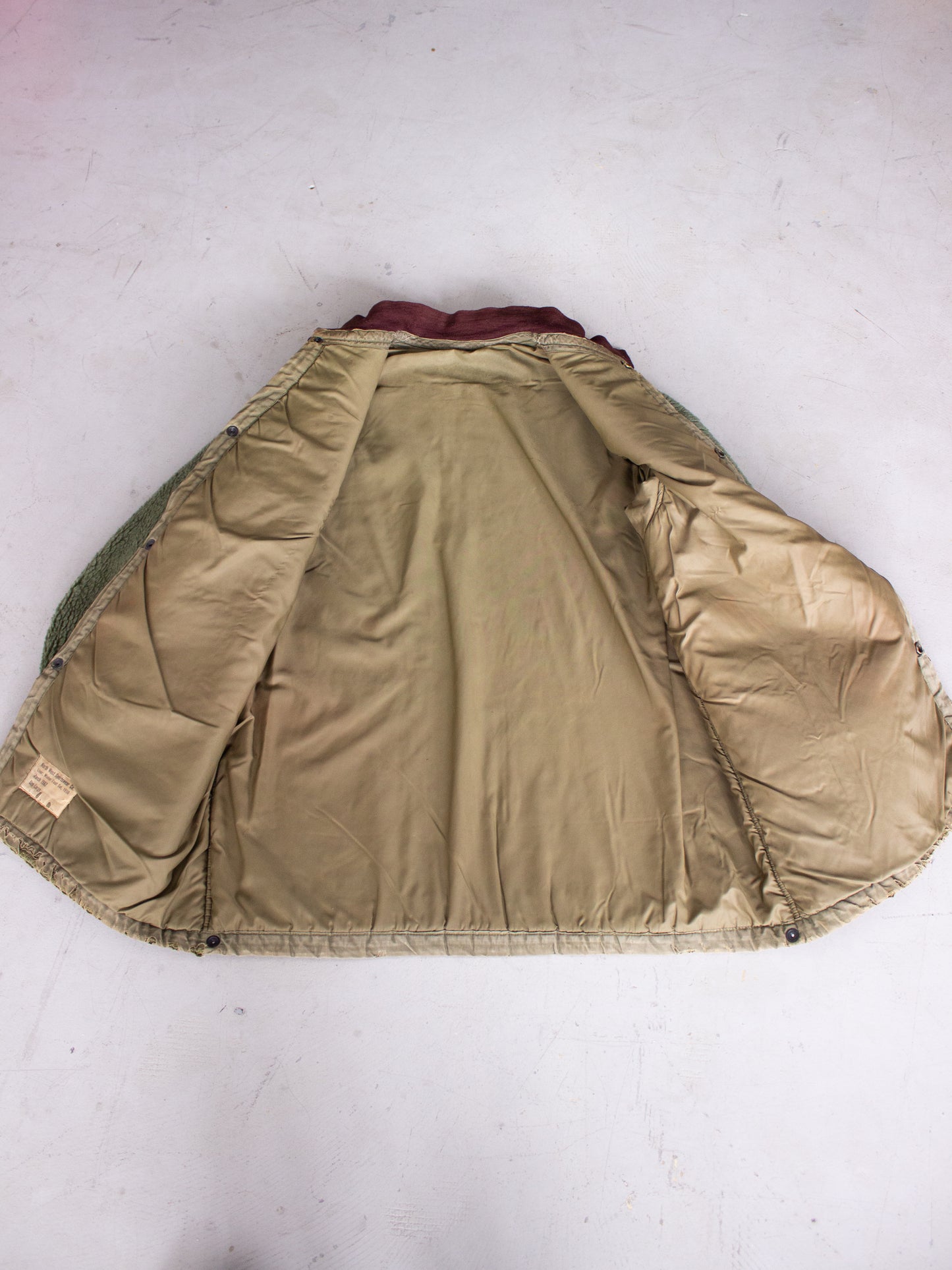 1960's Fleece Military Liner Jacket by North West Sportswear Co. (Large)