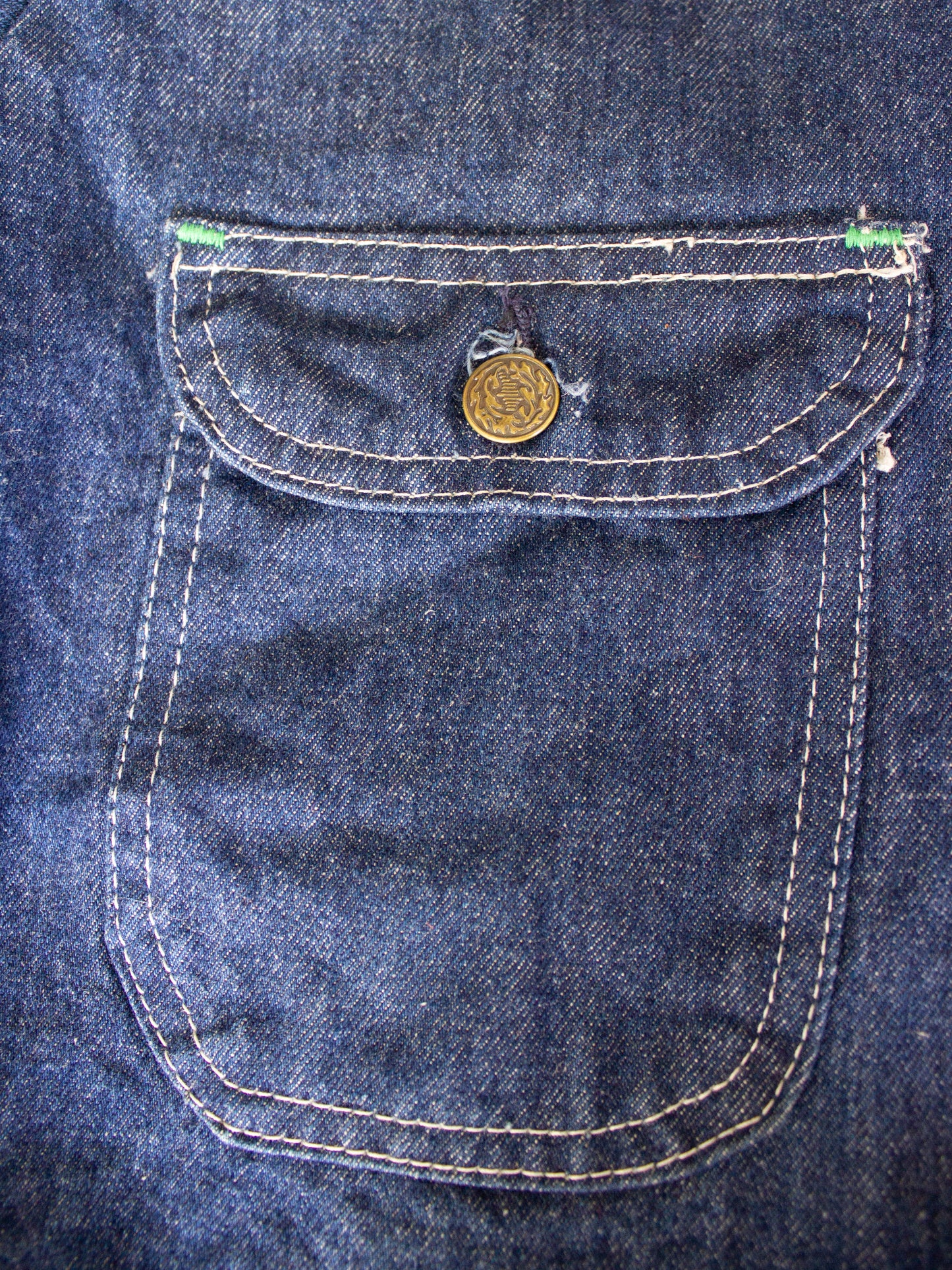 1960's Key Imperial Chore Blanket Lined Denim Jacket Made In USA (Large-X Large)