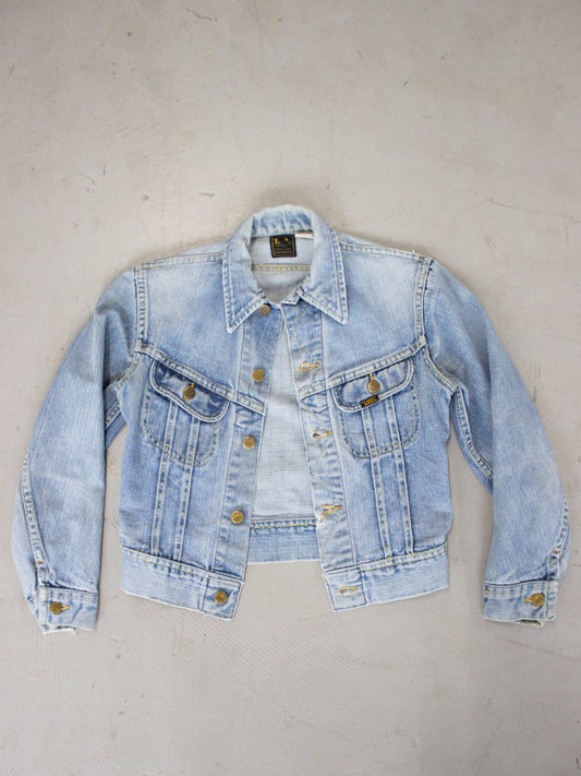 1960's Lee Riders Union Made Light Wash Denim Jacket Made in USA PATD 153438 (X Small)