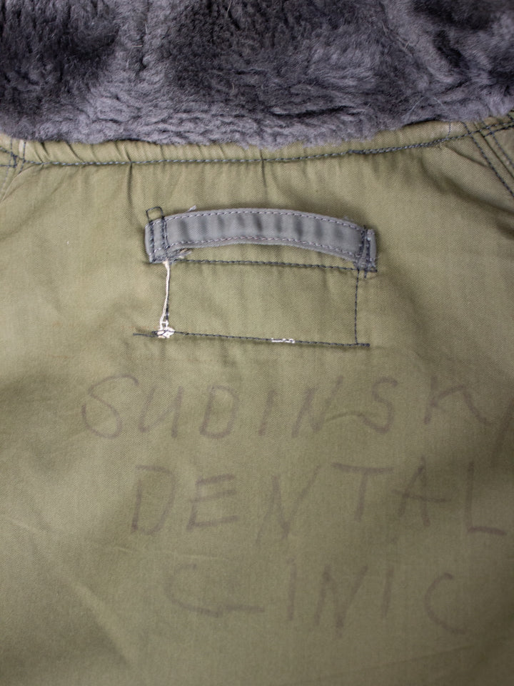 1960's N-3B Extreme Cold Weather USA Military Parka Jacket with Real Fur Hood and Conmar Zippers (Size Large)
