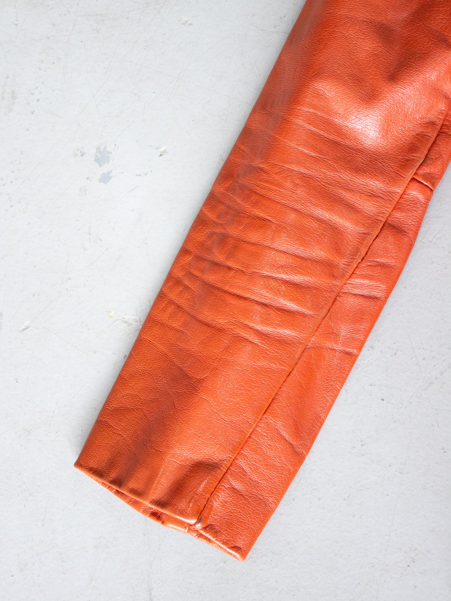 1960's Orange Leather Jacket (Small)