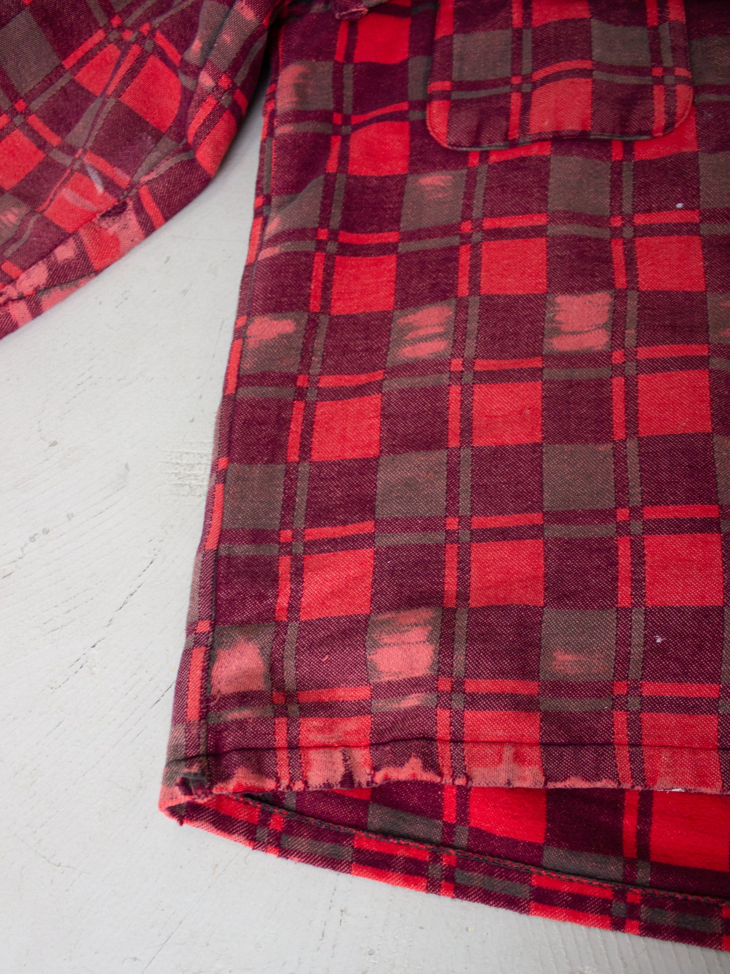 1970's-1980's Champion Plaid Flannel Cotton Shirt (Large-X Large)