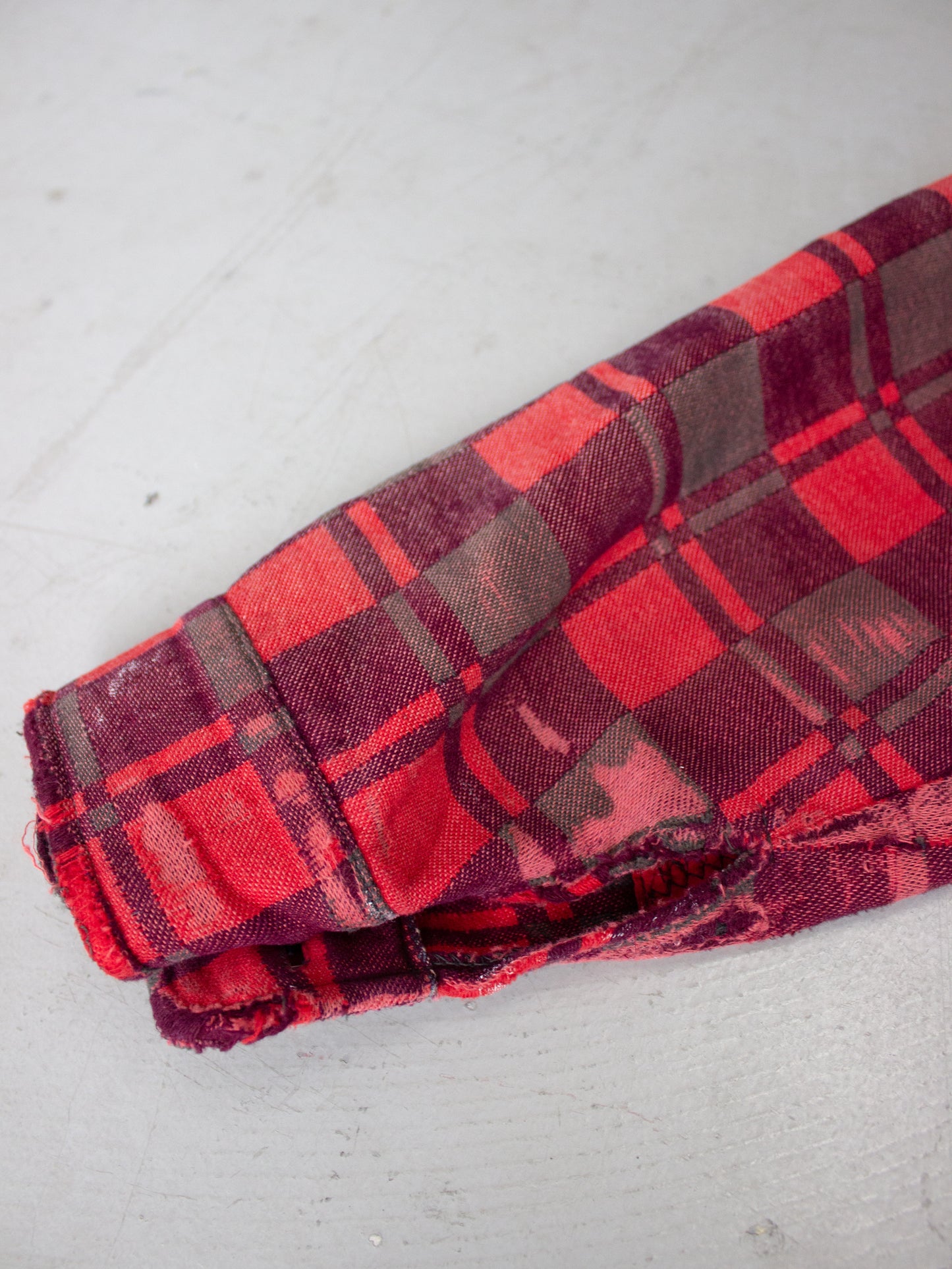 1970's-1980's Champion Plaid Flannel Cotton Shirt (Large-X Large)