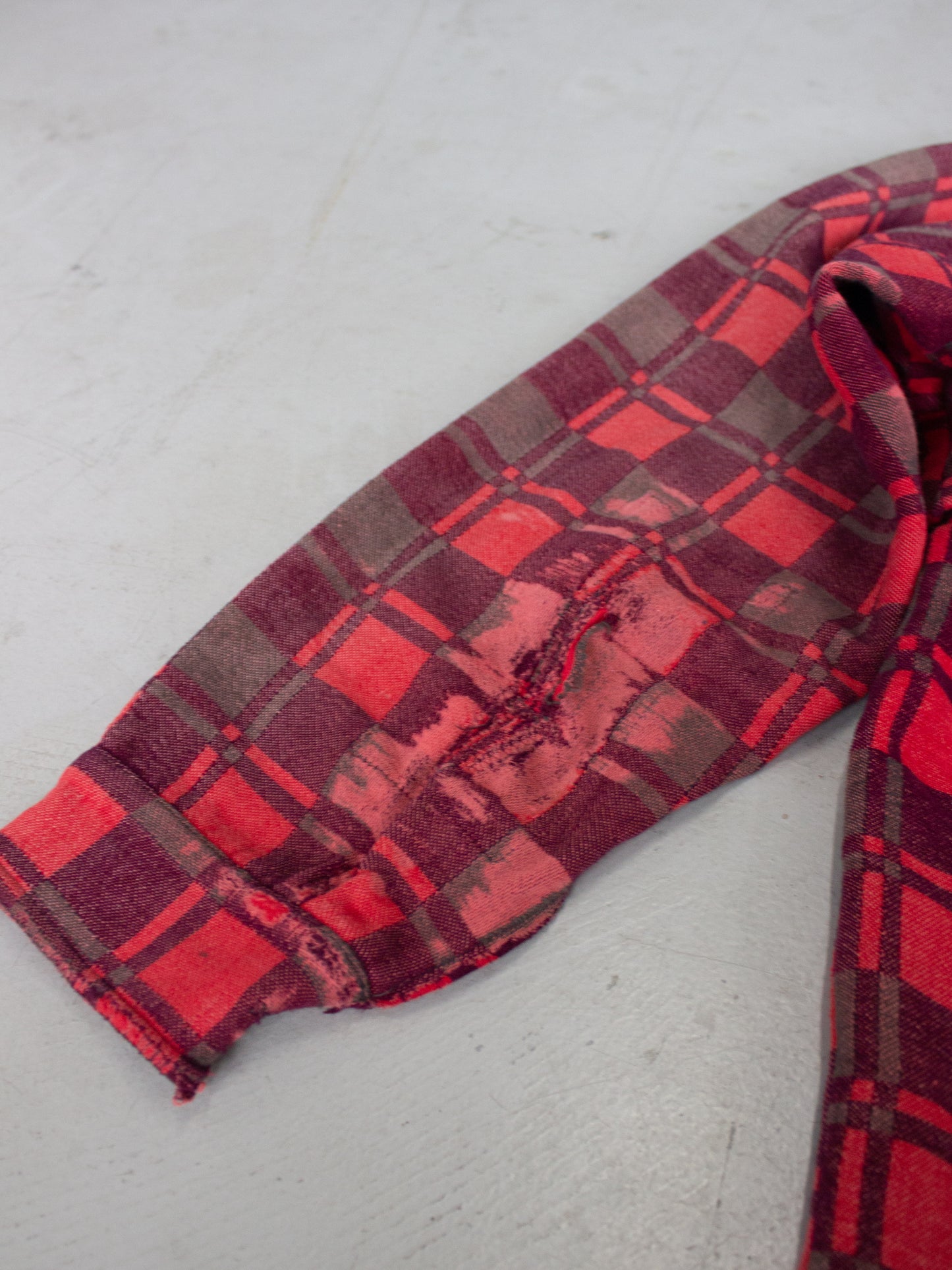1970's-1980's Champion Plaid Flannel Cotton Shirt (Large-X Large)