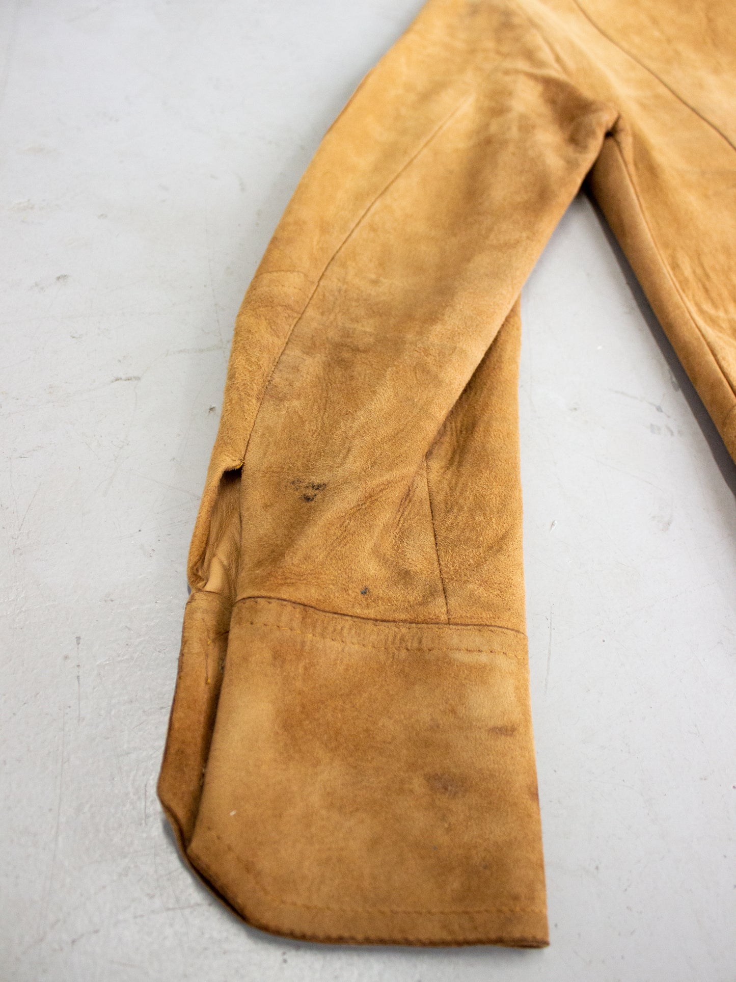 1970's Buckskin Suede Leather Jacket By JJ Made In Canada (Small)