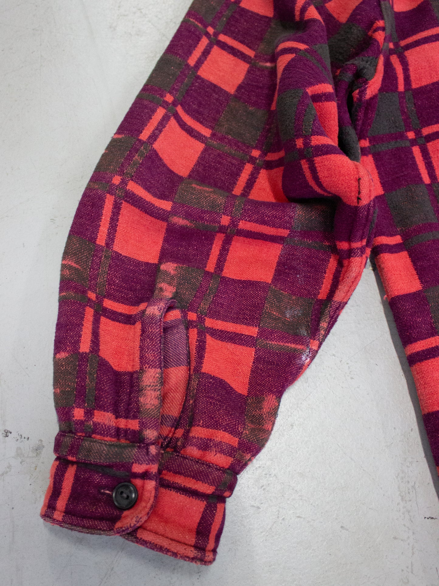 1970's Champion Plaid Flannel Cotton Shirt Jacket (Medium-Large)