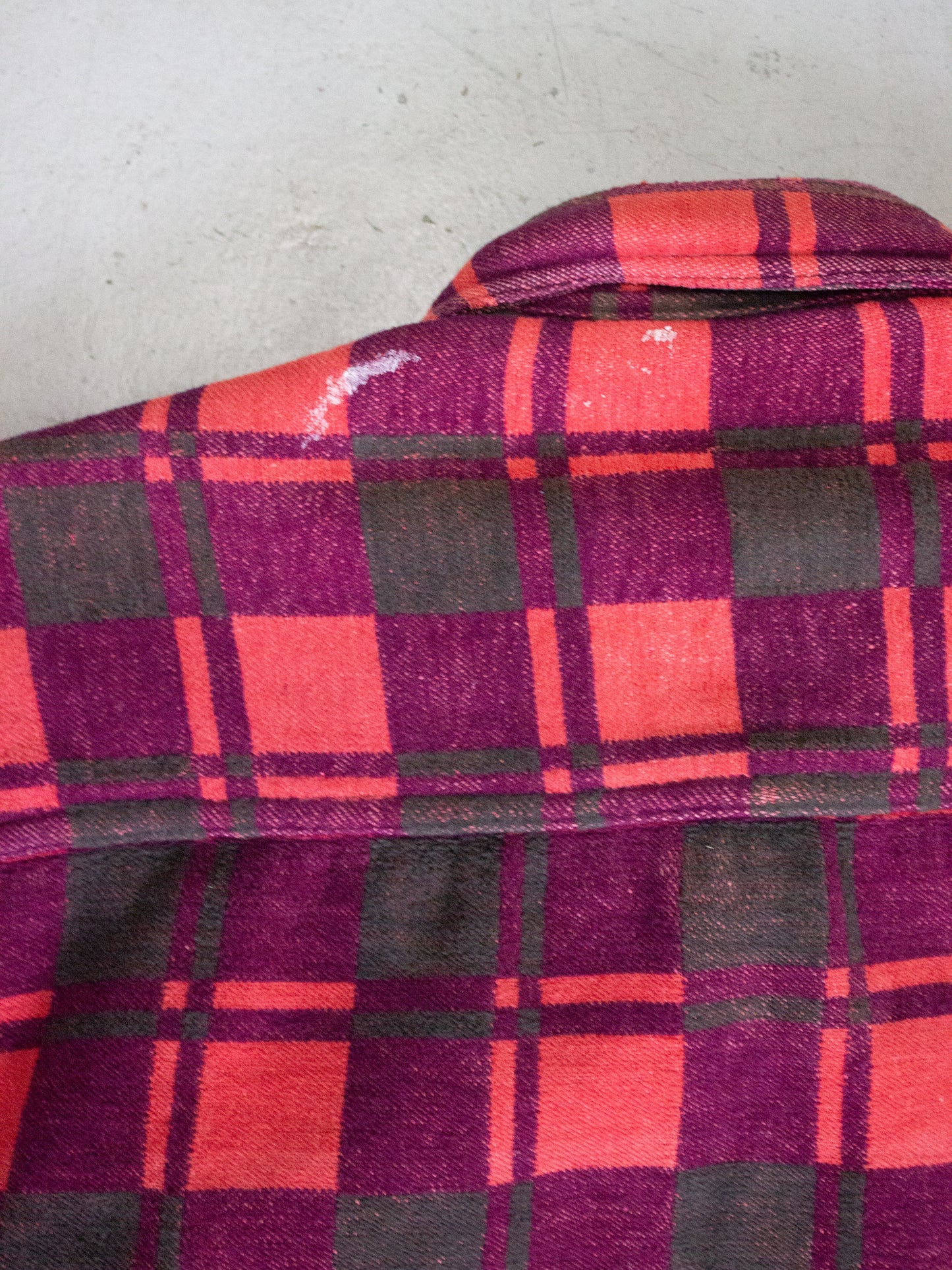 1970's Champion Plaid Flannel Cotton Shirt Jacket (Medium-Large)
