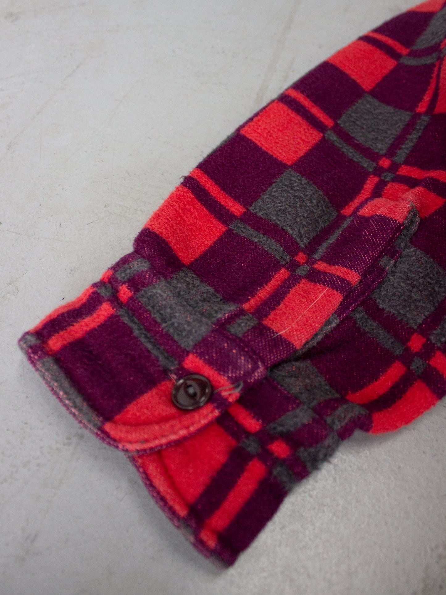 1970's Champion Plaid Flannel Cotton Shirt (Large)