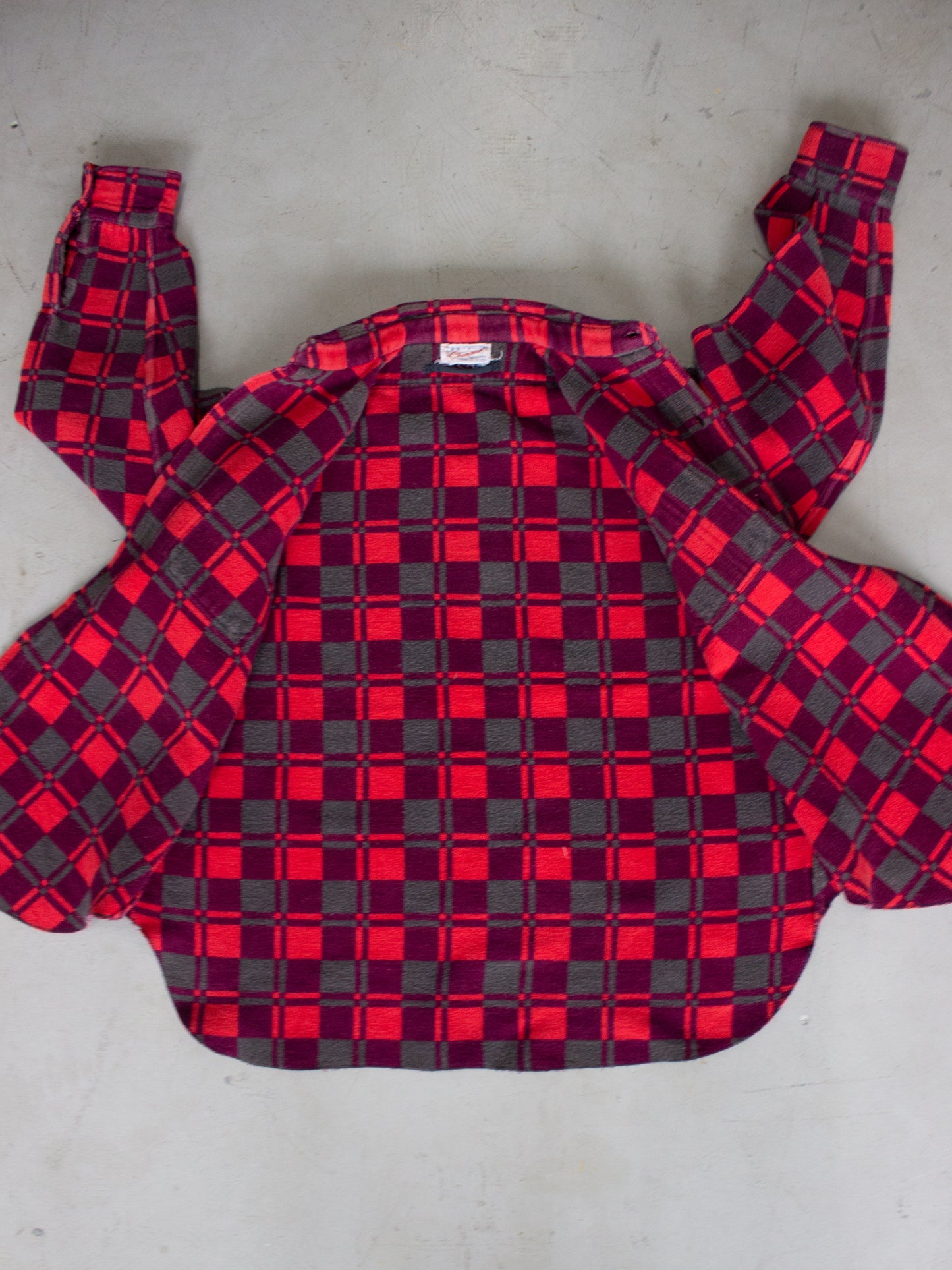 1970's Champion Plaid Flannel Cotton Shirt (Large)