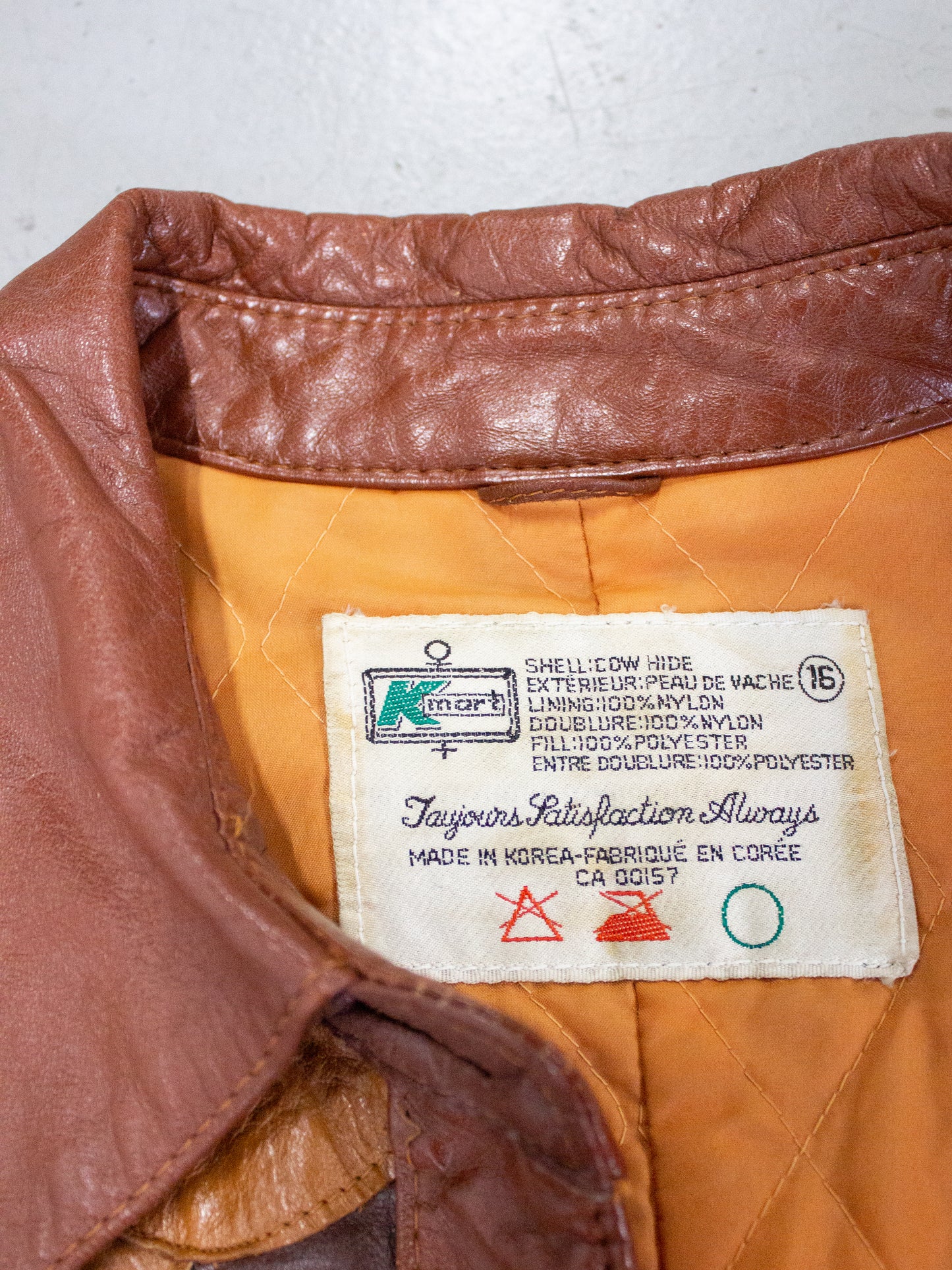 1970's Fish Scale Leather Patchwork Jacket K Mart (Medium-Large)