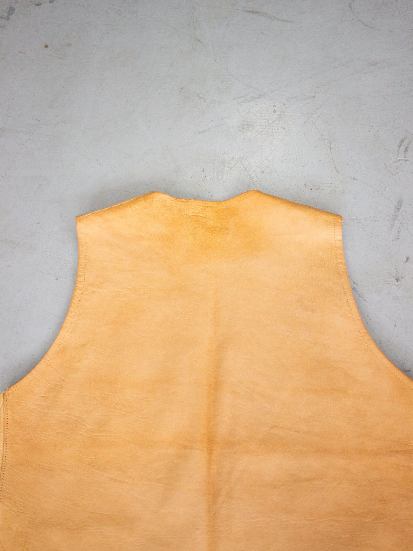 1970's Fringe Tan Buckskin Leather Vest (Small-Medium)