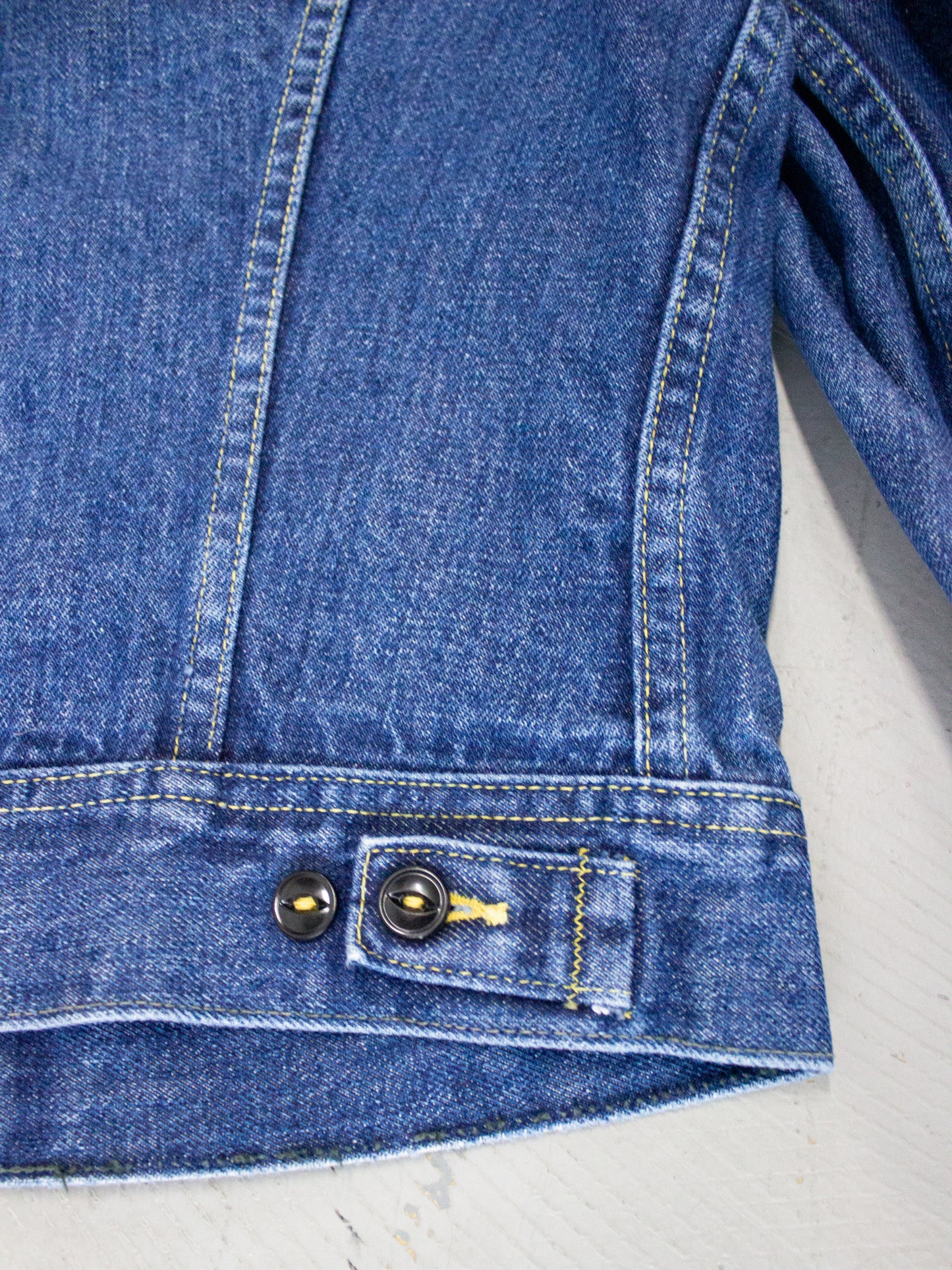 1970's Lee Riders Union Made Jean Jacket Made In USA Dark Wash PATD-153438 (Medium-Large)