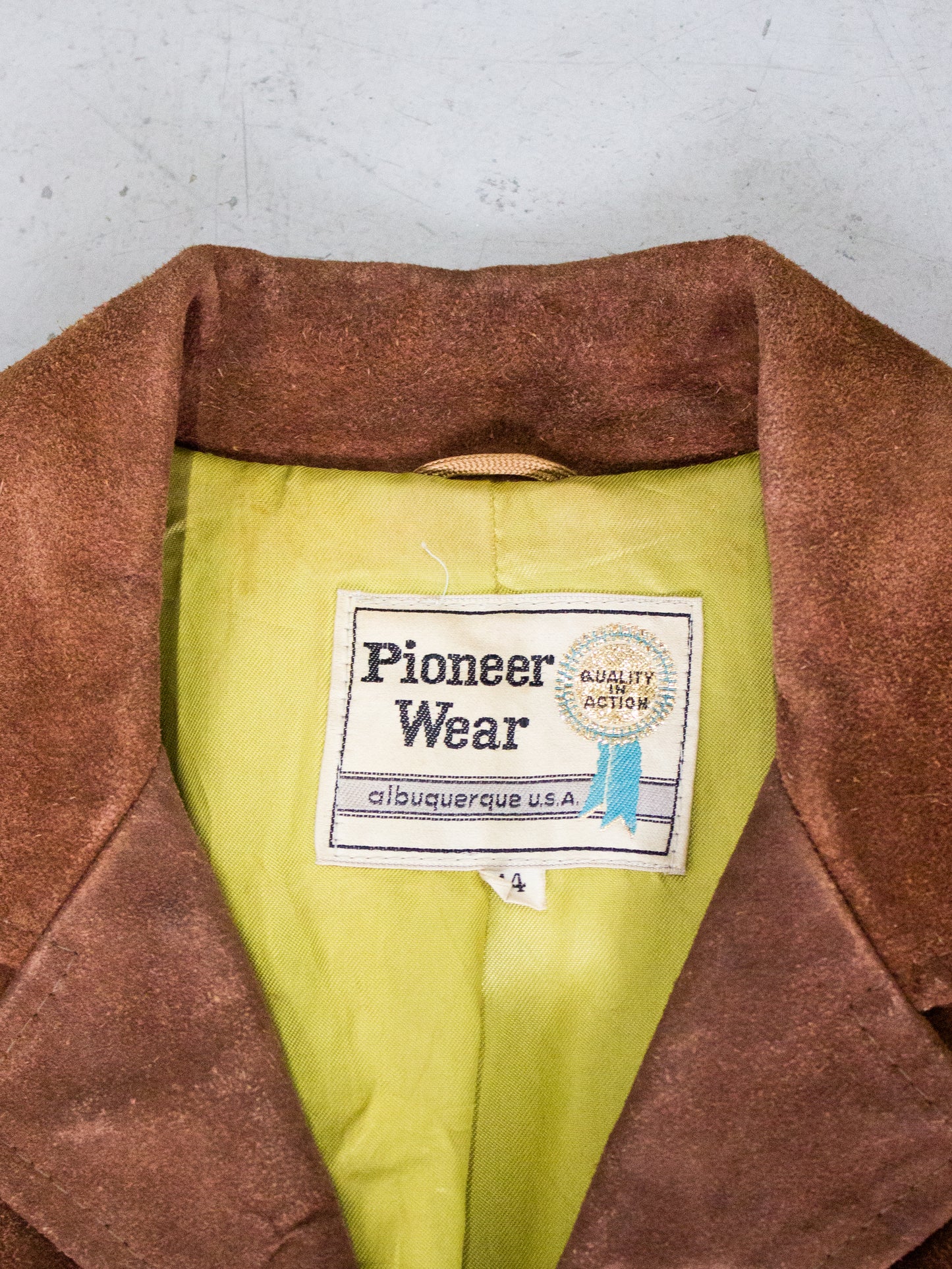1970's Pioneer Wear Brown Suede Fringe Jacket Made in USA (Men's Small)