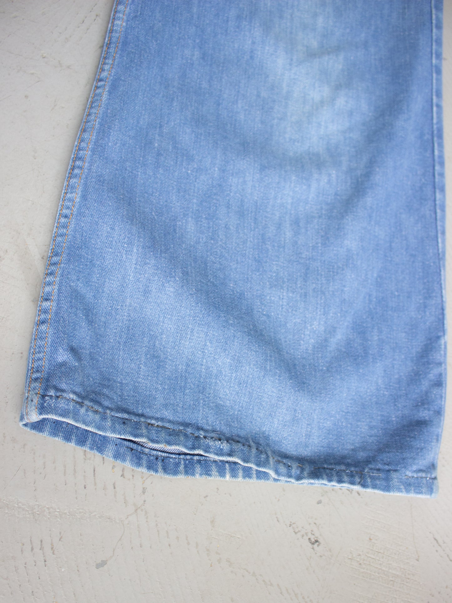 1970's Quebec Light Wash Flared Denim Overalls Made in Canada (Small-Medium)