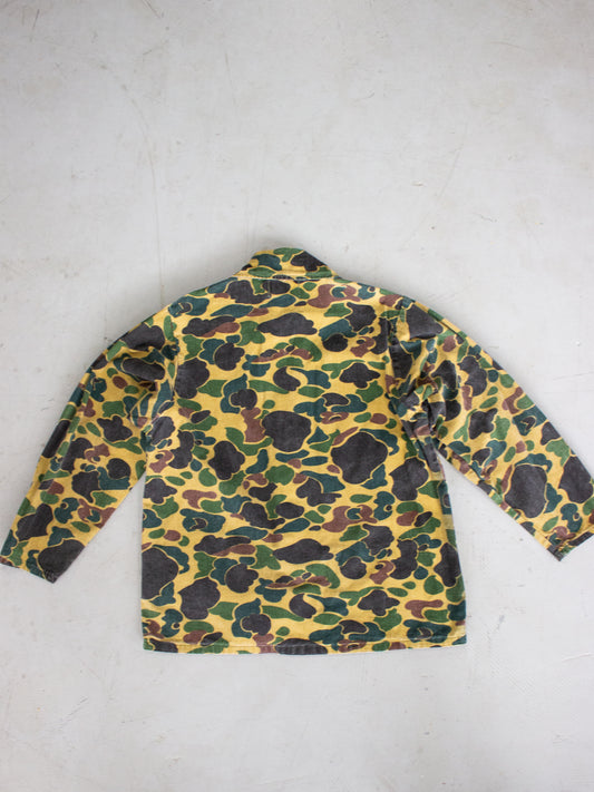 1970's Saftbak Camo Hunting Button Up Shirt Made in USA (Medium-Large)