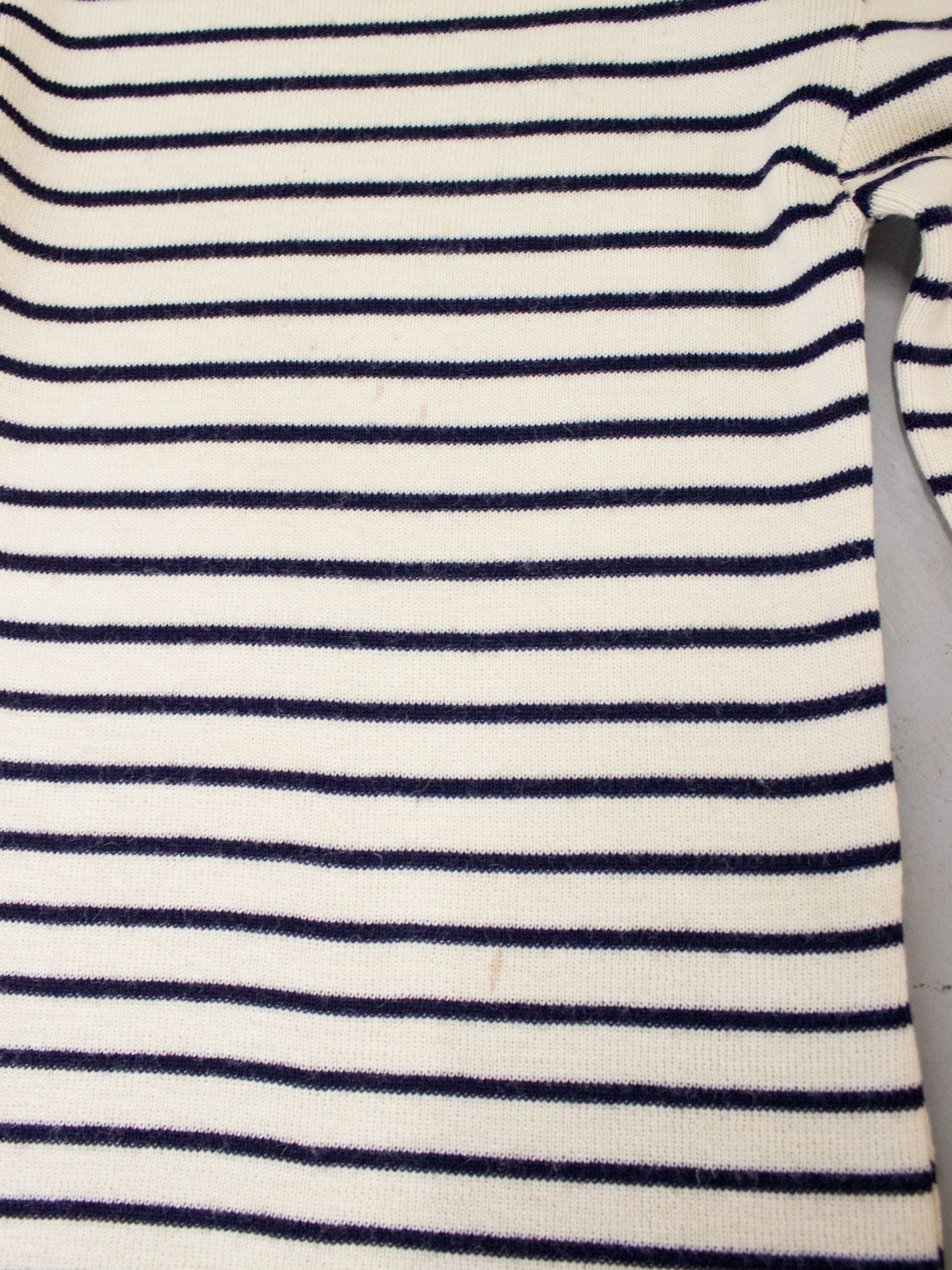 Vintage 1970's Saint James Striped Wool Sweater Breton Fishermans Style Made in France ( Small X Small)
