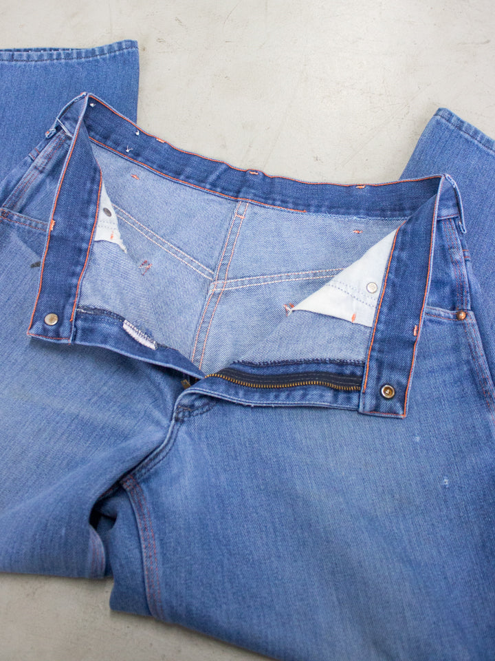 1980's Big Mac Carpenter Work Wear Denim Jeans Made in USA (Size 36-38)