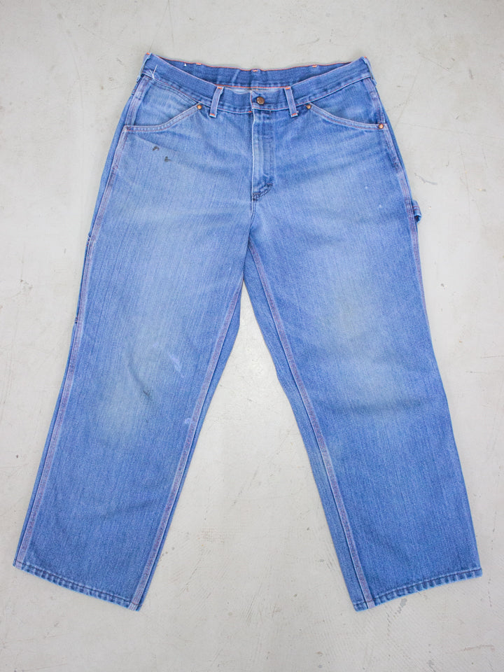 1980's Big Mac Carpenter Work Wear Denim Jeans Made in USA (Size 36-38)
