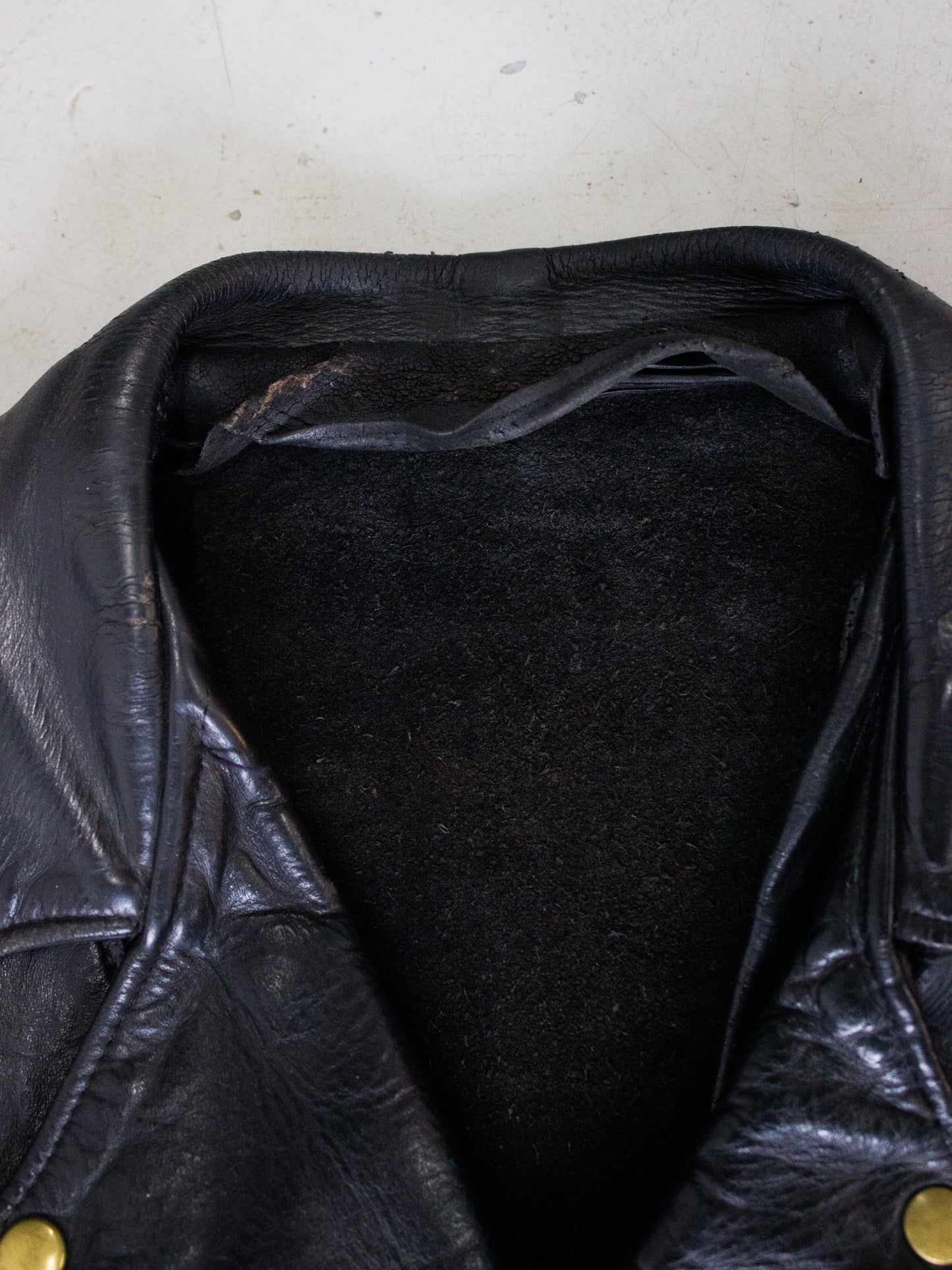 1980's Branded of Queens W-Style Black Cowhide Moto Jacket Made in New York USA (Men's Medium)