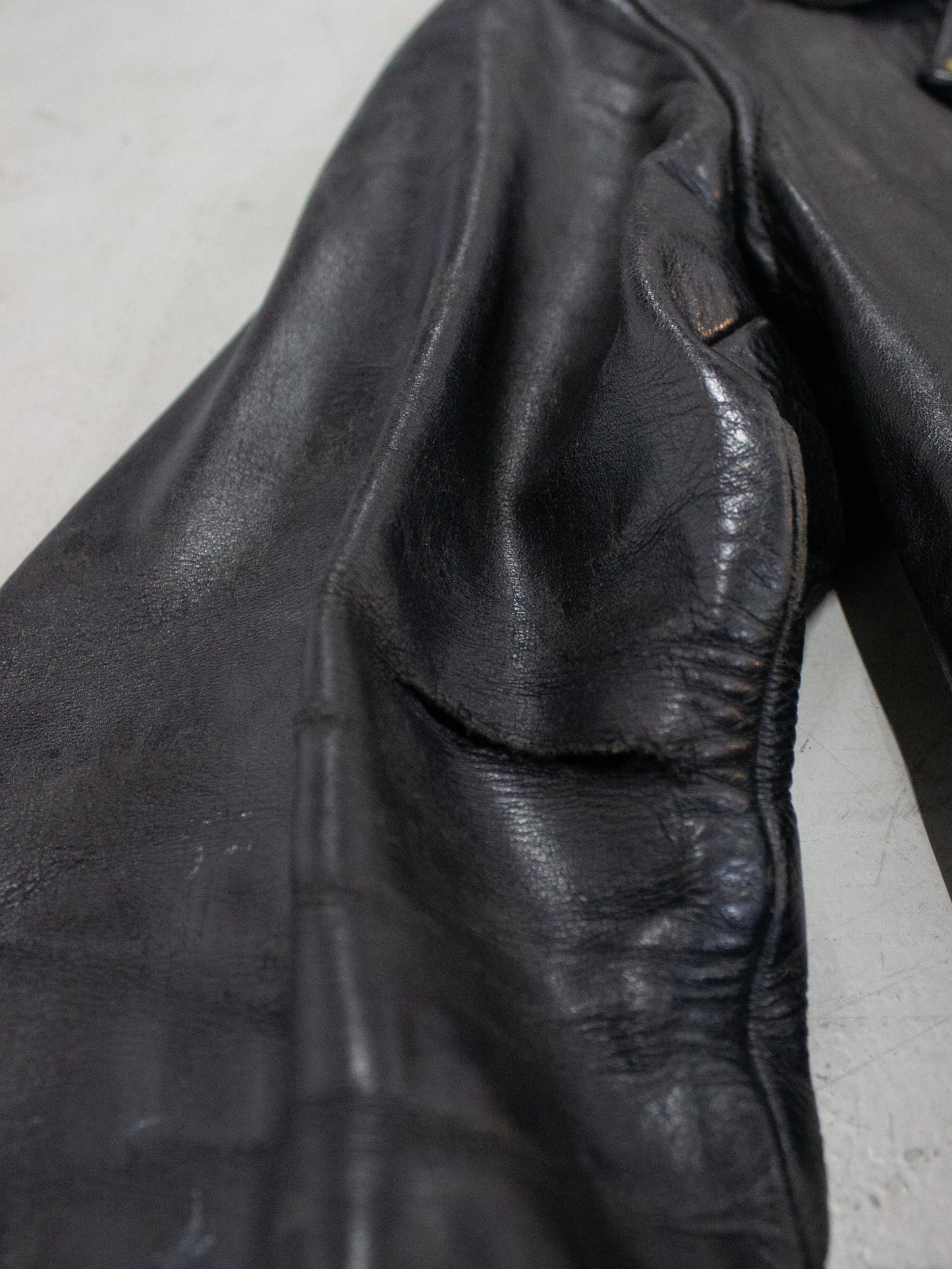 1980's Branded of Queens W-Style Black Cowhide Moto Jacket Made in New York USA (Men's Medium)