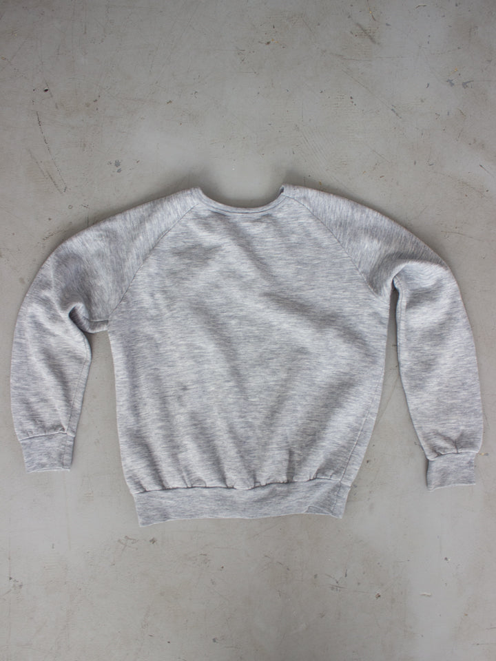 1980's Looney Tunes Bugs Bunny Daffy Duck Warner Bros Inc Grey Crewneck (Small-Medium)
