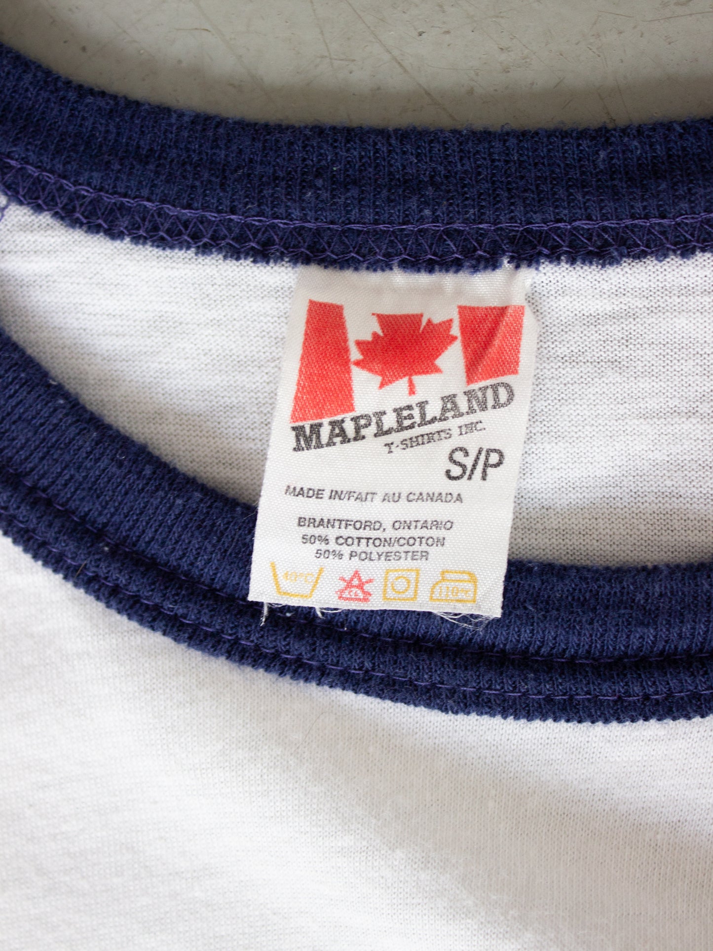 1980's Men At Work 'Business As Usual' Raglan Tour Tee (Small XSmall)