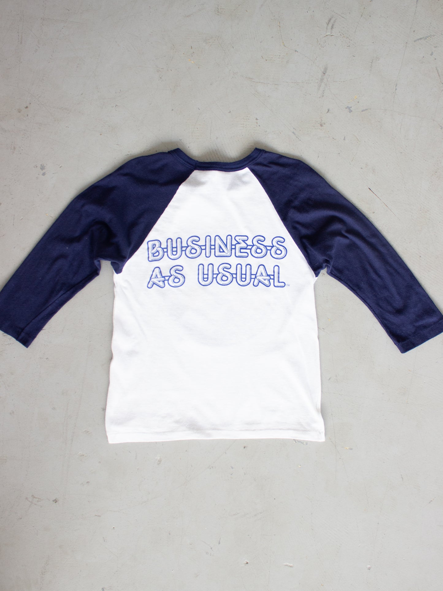 1980's Men At Work 'Business As Usual' Raglan Tour Tee (Small XSmall)