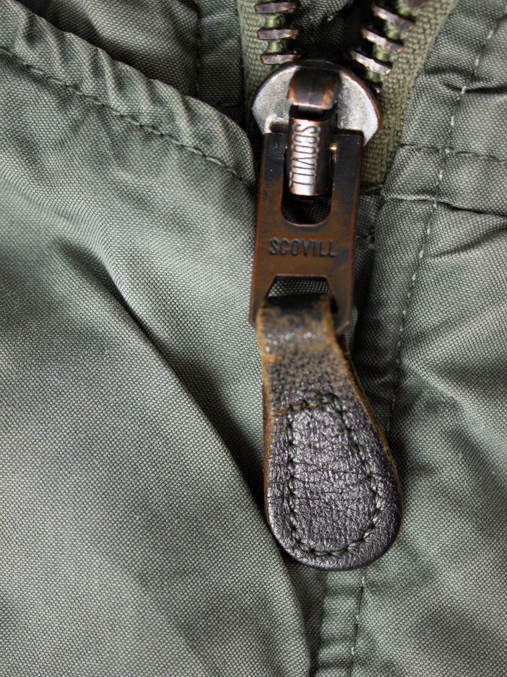 1980's N-3B Extreme Cold Weather USA Military Parka Jacket with Synthetic Fur Hood and Scovil Zippers(Size Medium)
