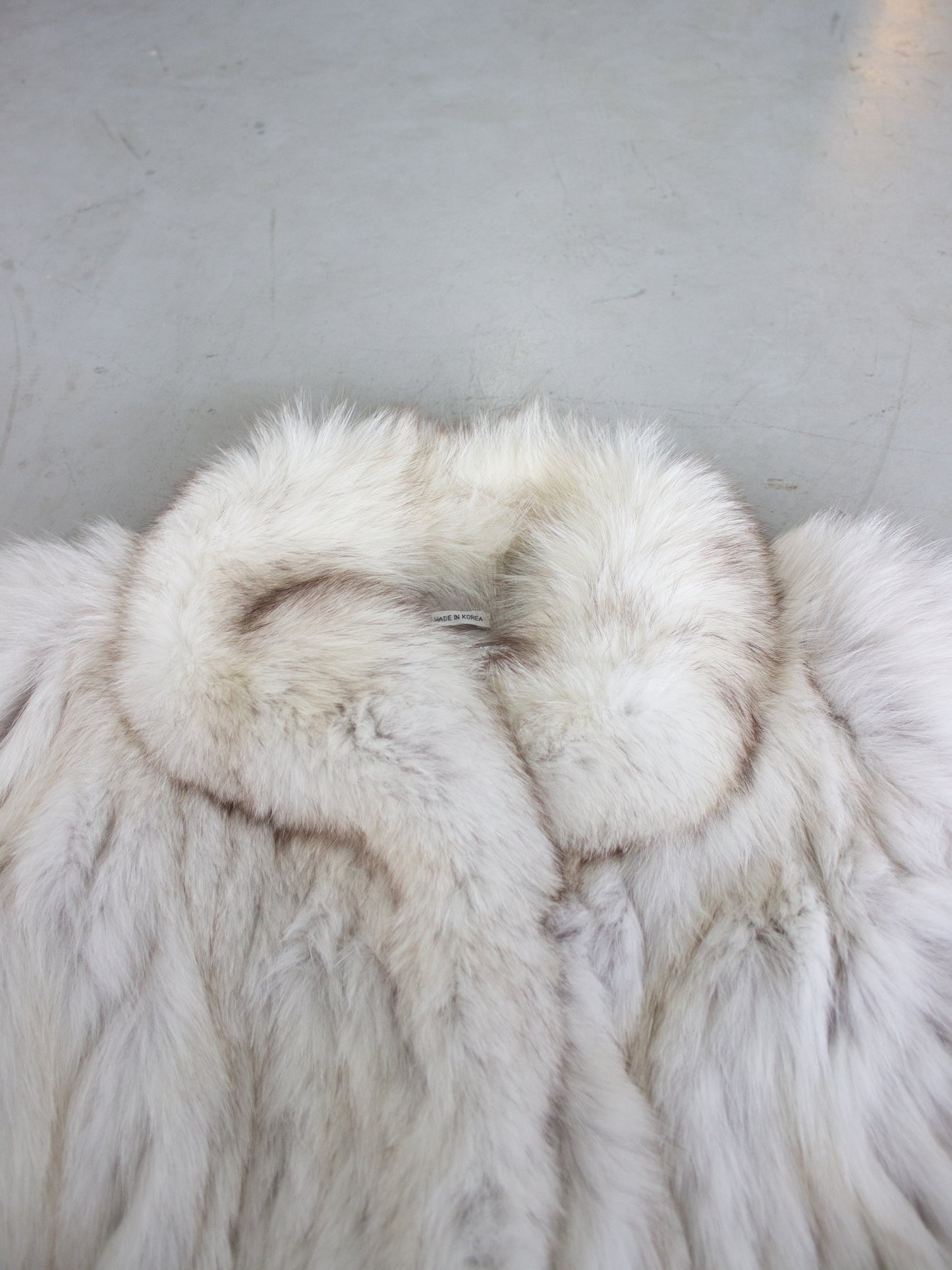 1980's Silver Fox Fur Coat by Saga Fox (Large)