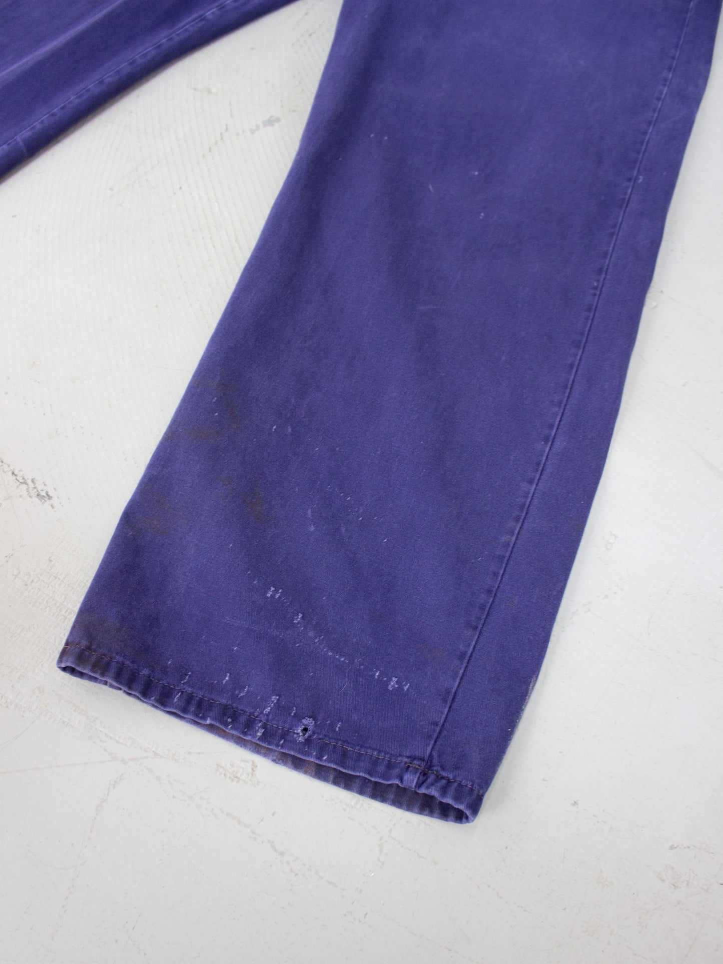 Vintage Blue Cotton Coveralls French Workwear Propriété de Hector Jolicoeur (Medium-Large)
