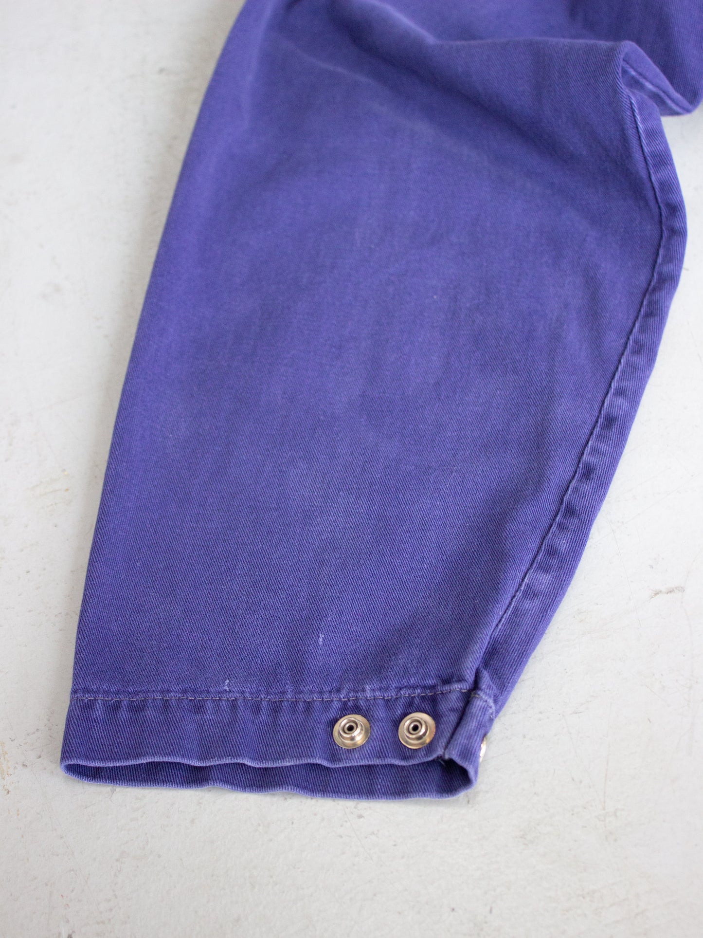 Vintage Blue Cotton Coveralls French Workwear Propriété de Hector Jolicoeur (Medium-Large)