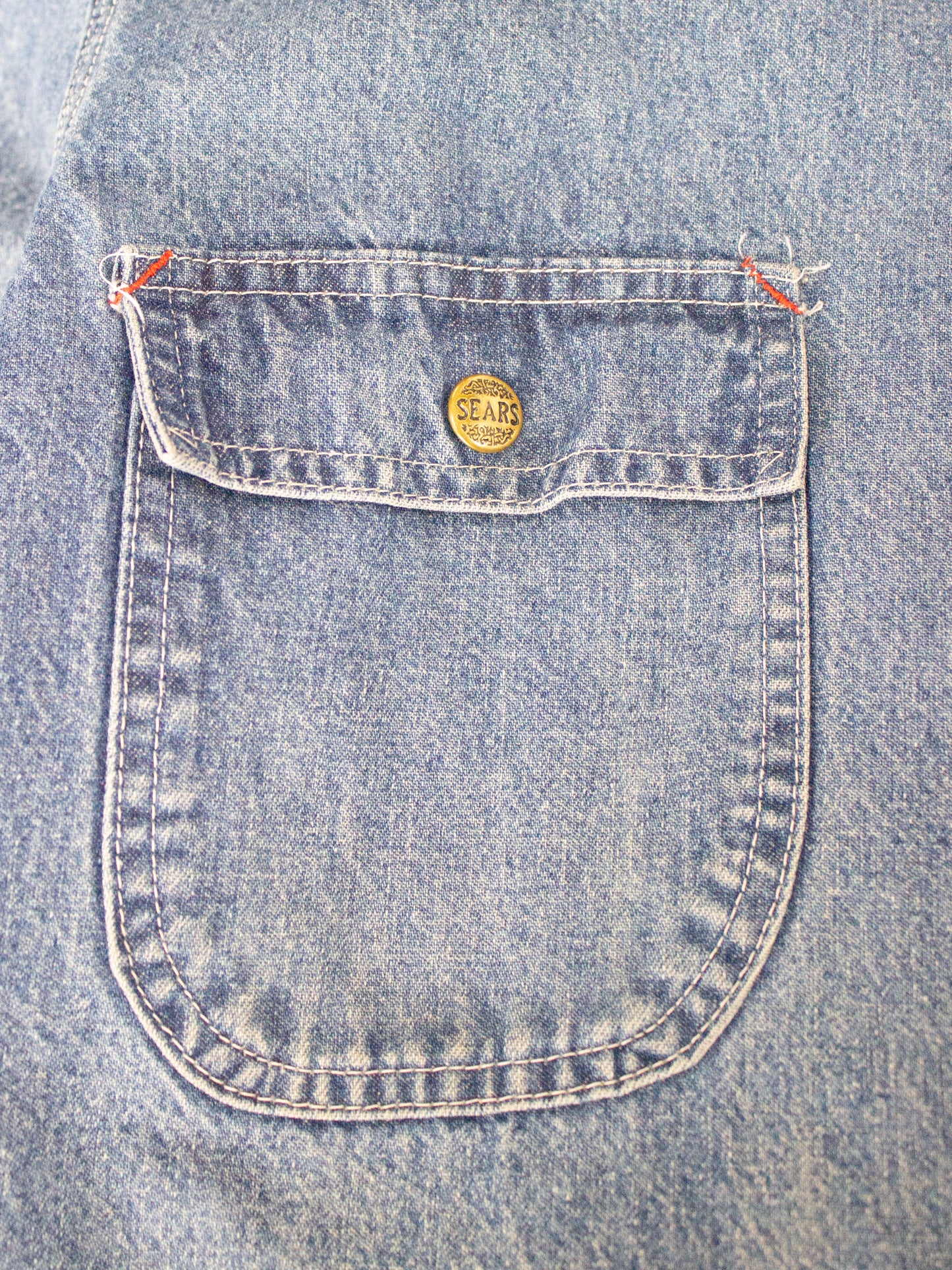 Vintage Sears Work Leisure Blanket Lined Denim Chore Jacket Large X Large