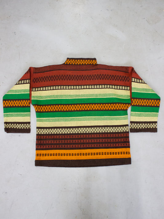 1970's Madawaska Weavers Wool Knit Pullover Sweater Made by Hand in Canada (Size Small Medium)