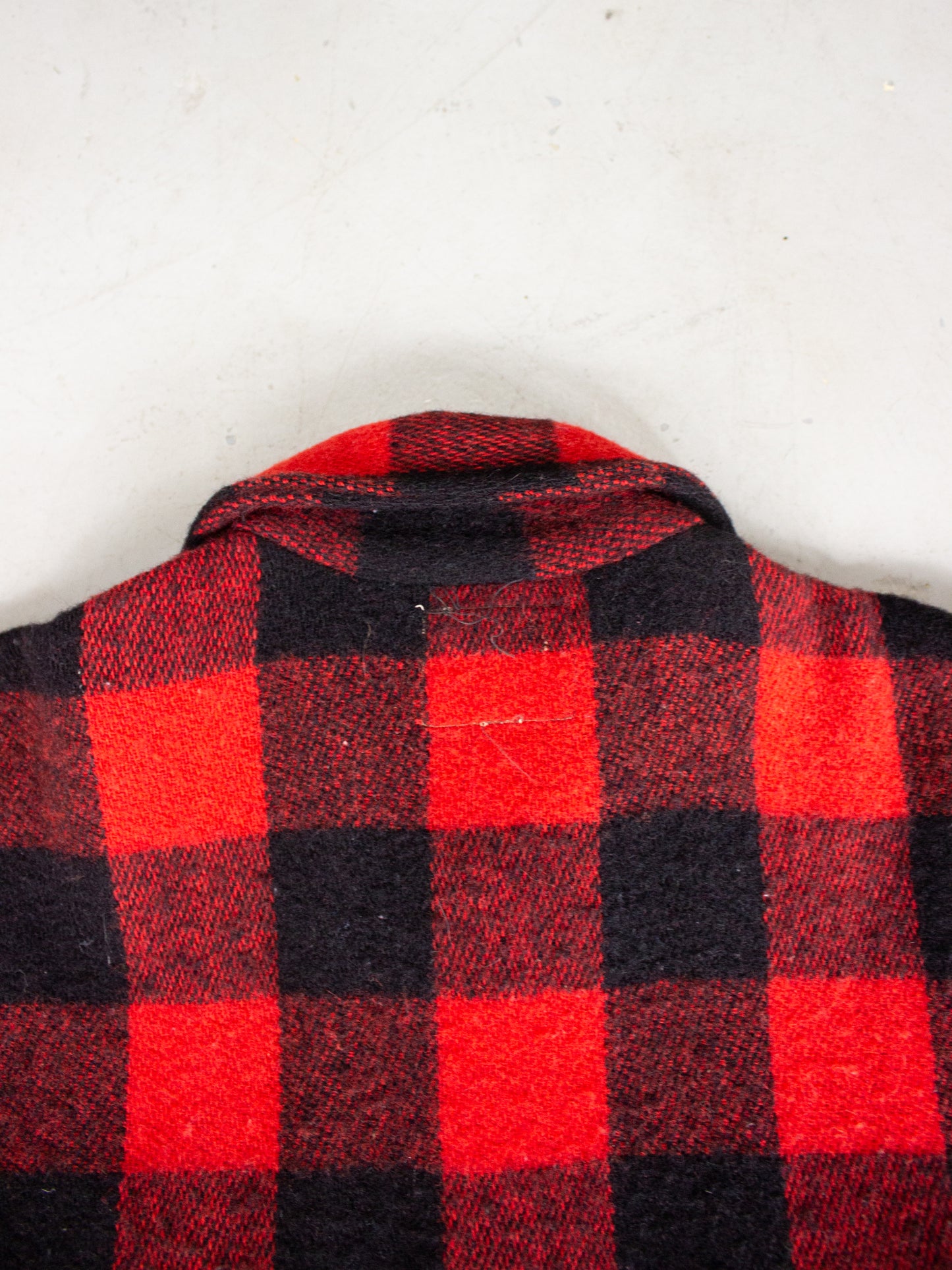 1940's Humphrey by Regent Red Buffalo Plaid Wool Flannel (Medium-Large)