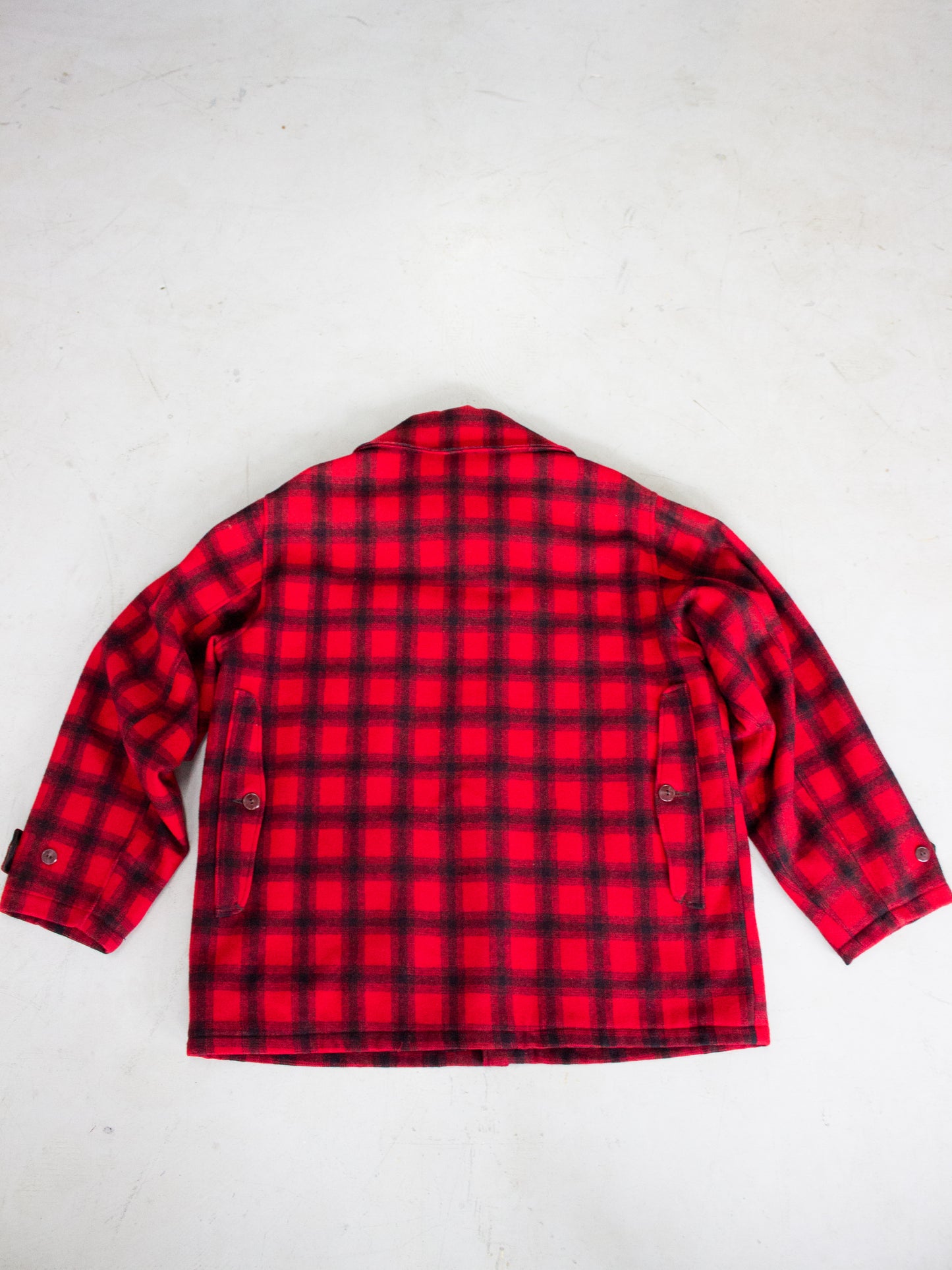 1950's-1960's Woolrich Red Buffalo Plaid Hunting Jacket Style 523 (X Large)