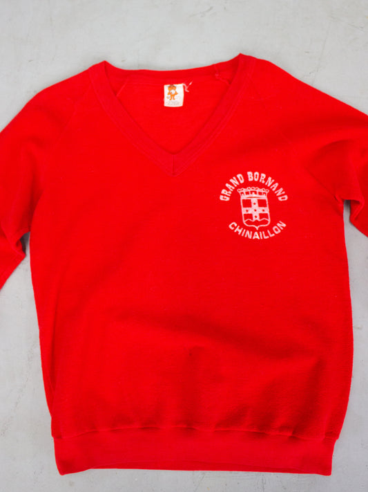 1950's Grand Bornand Chinaillon Made In France Cotton Crewneck (Small-Medium)