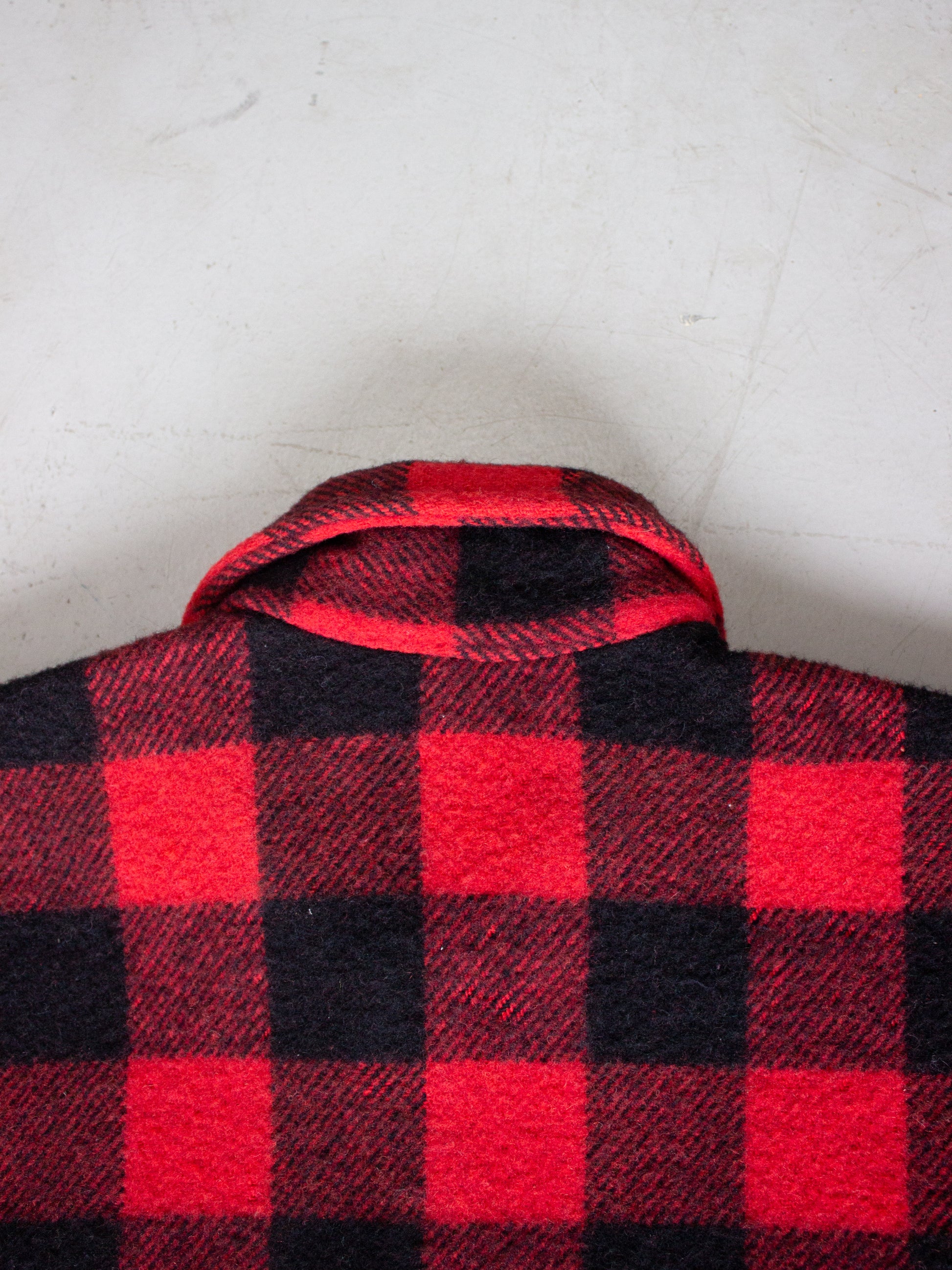 Vintage 1950 s Regent Red Buffalo Plaid Wool Flannel Large X