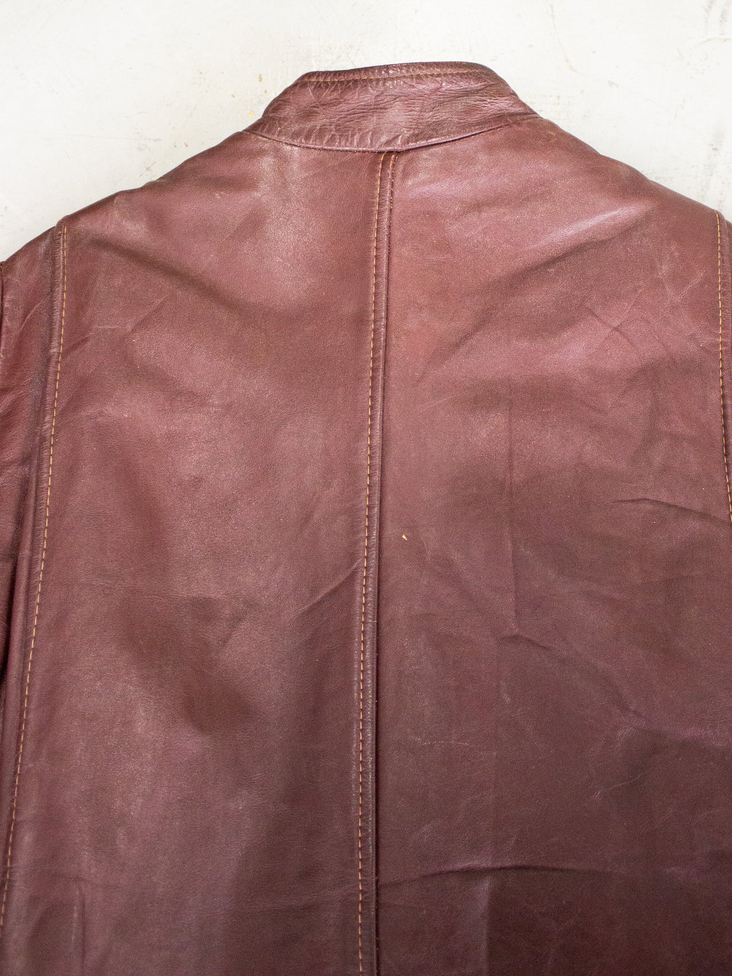 1960's Beau Breed Oxblood Brown Leather Cafe Racer Motorcycle Jacket Made in USA (Small-Medium)